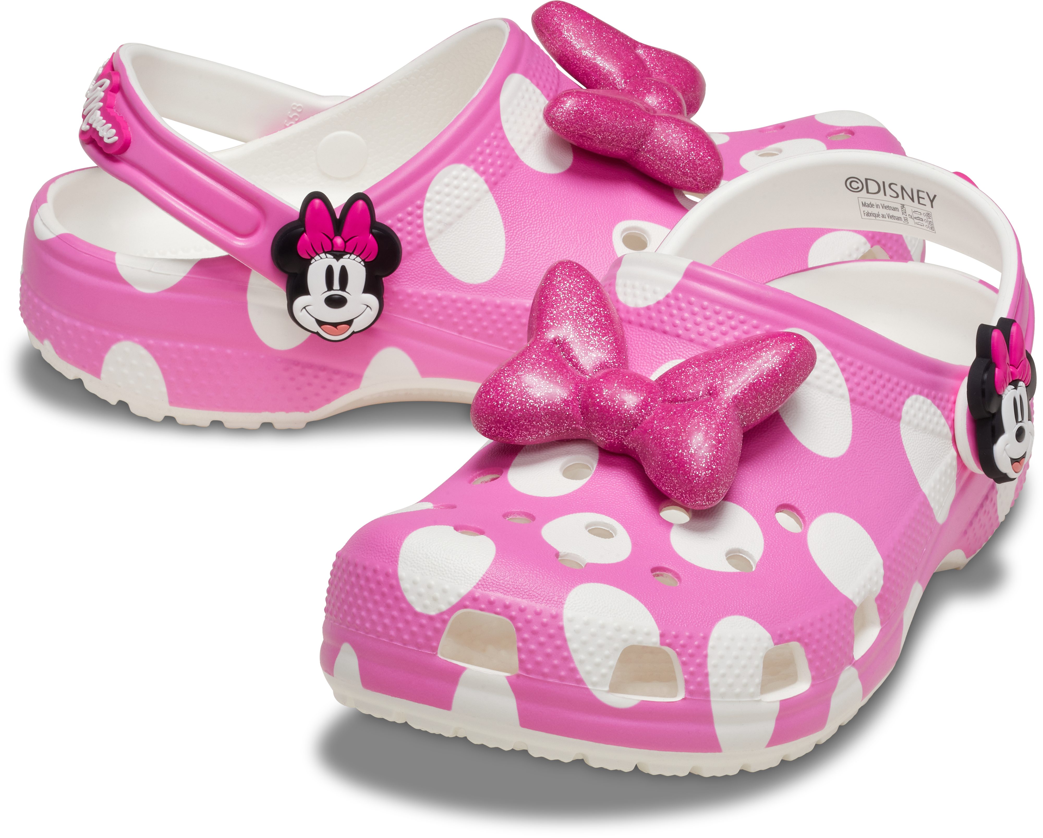 Crocs Minnie Mouse Classic Clog Sommerschuh, Hausschuh, Strandschuh mit schwenkbarem Fersenriemen