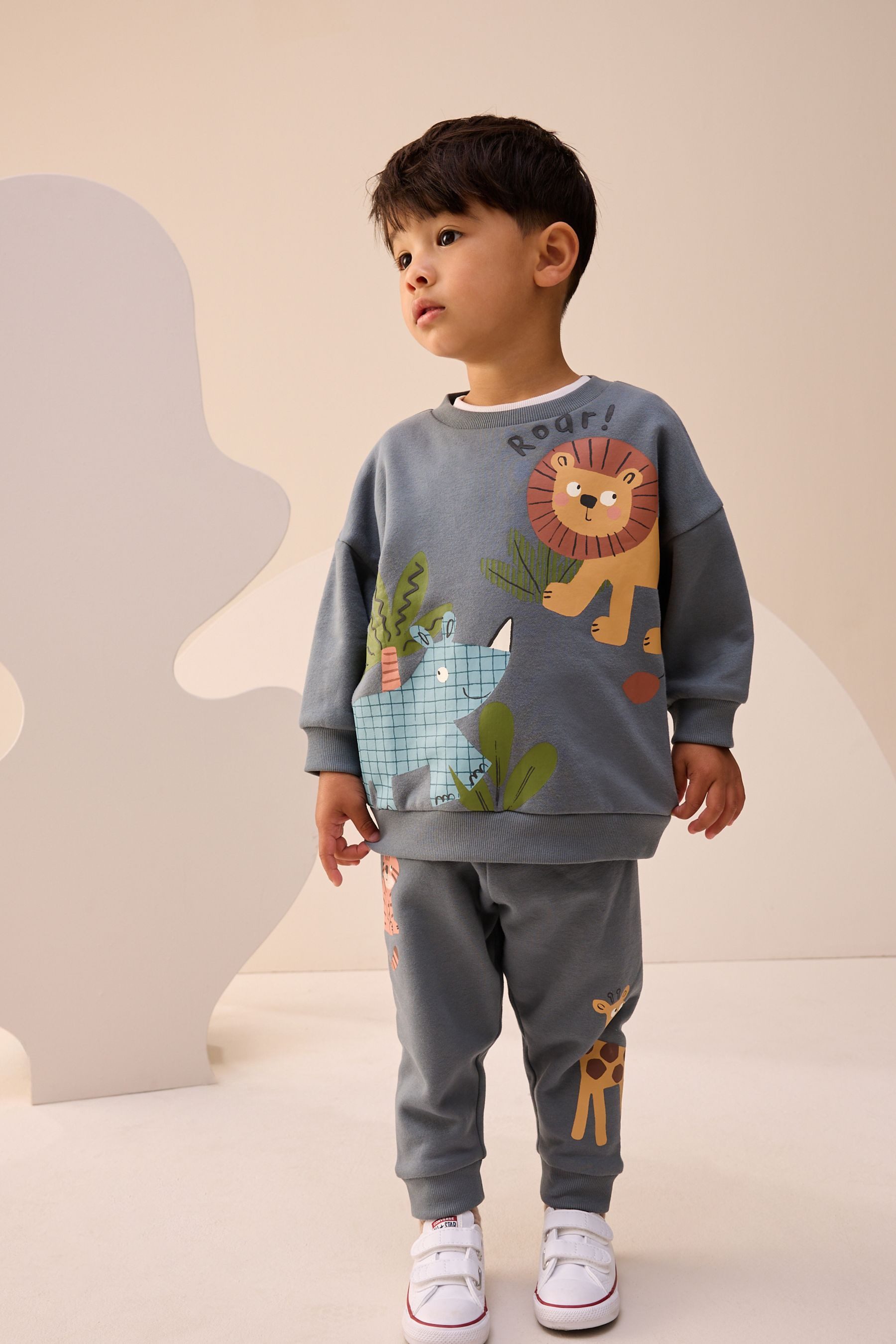 Next Sweatanzug Sweatshirt mit Print und günstig online kaufen