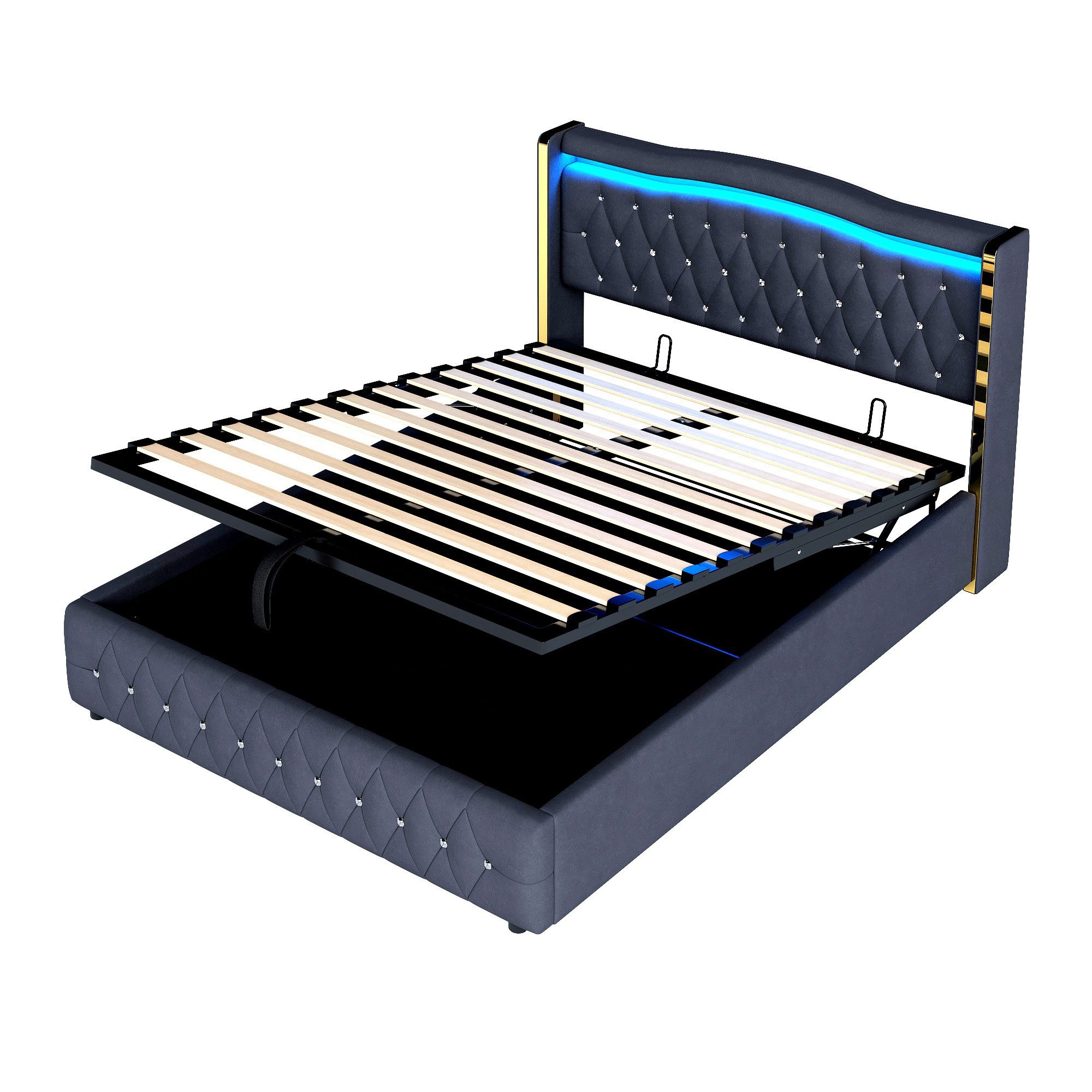 BlingBin Polsterbett Doppelbett Hydraulikbett (1er Set, günstig online kaufen