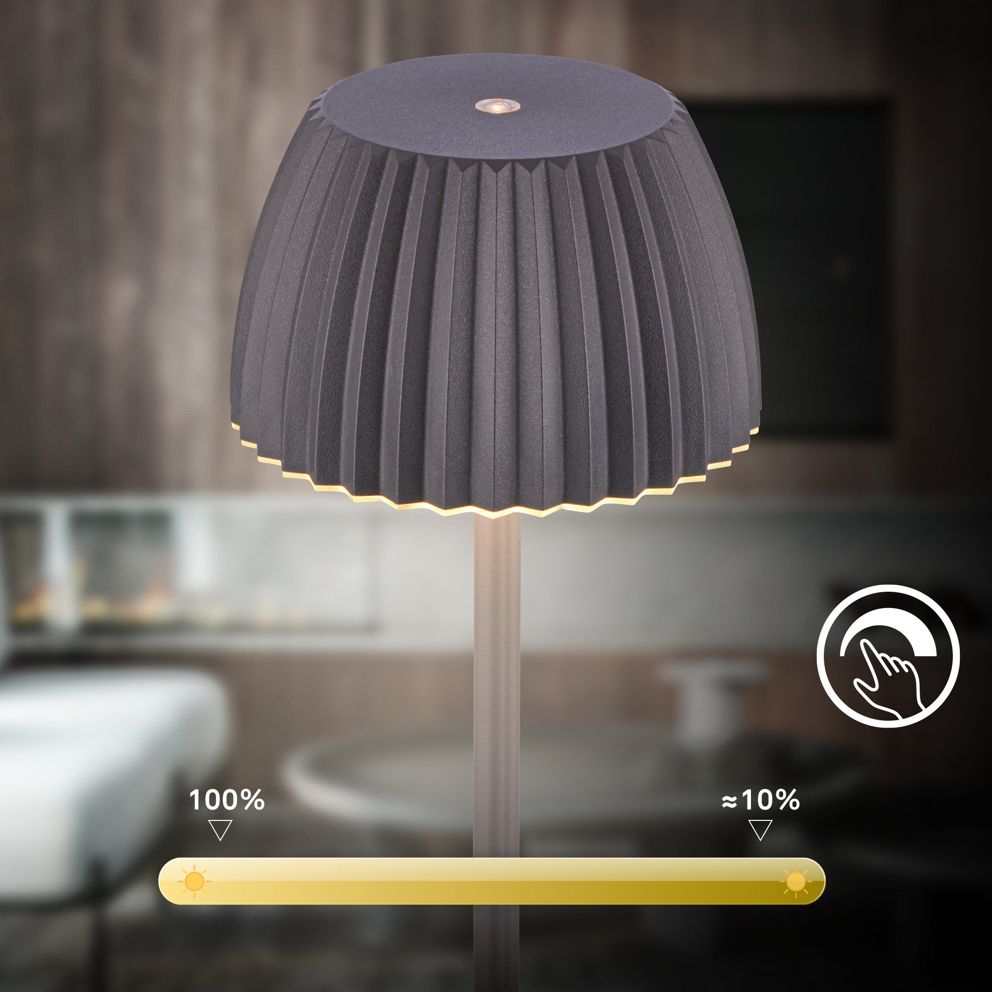 Briloner Leuchten LED Stehlampe Akku LED Stehleuchte Riffle – Bild 4 von 5