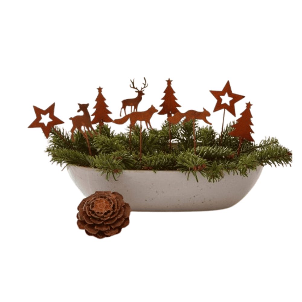 Home-trends24.de Gartenstecker Rost Stecker Weihnachten 9er günstig online kaufen
