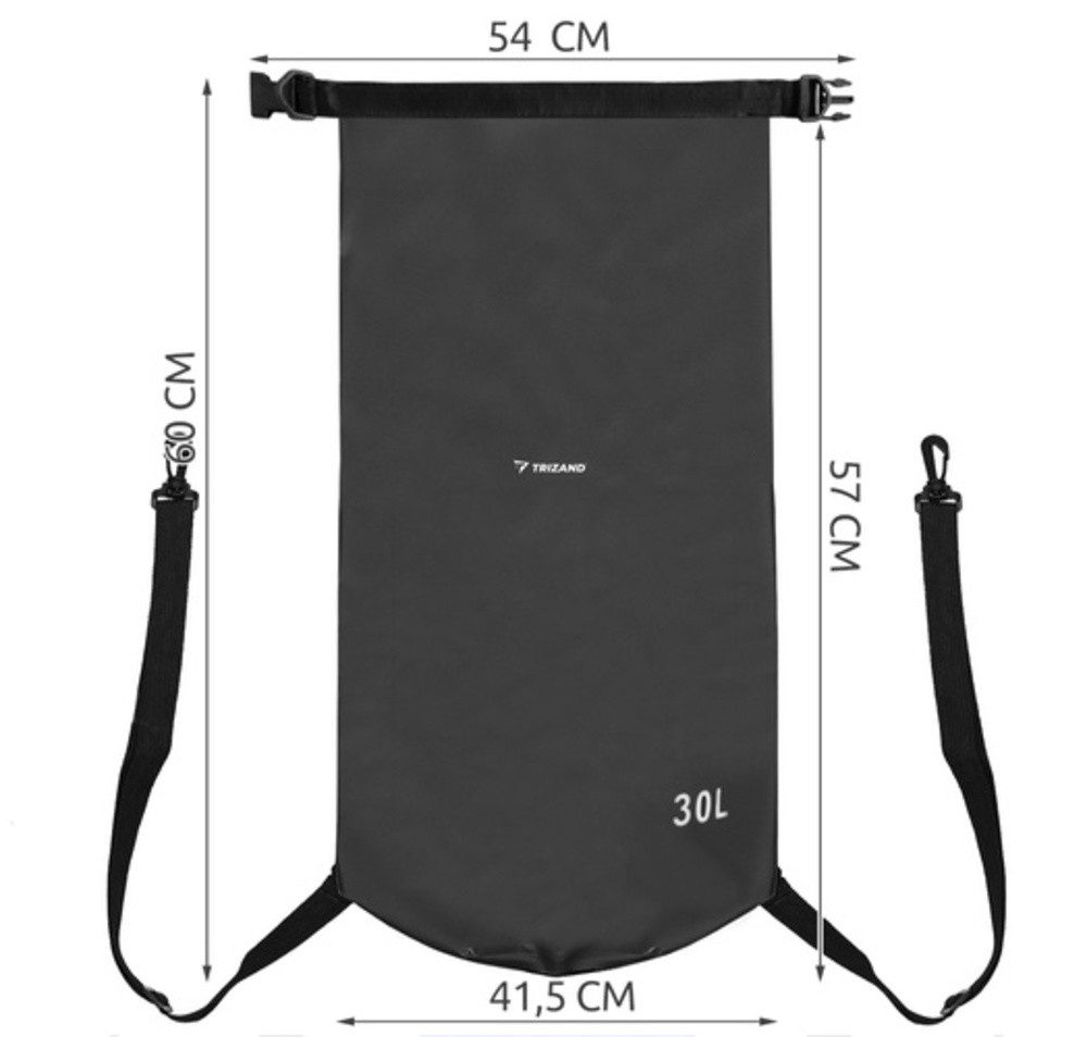 Trizand Beuteltasche Wasserdichte Tasche 30 L (Spar-Set, 1-tlg., langlebig, praktisch), beständig gegen Abrieb und mechanische Beschädigungen