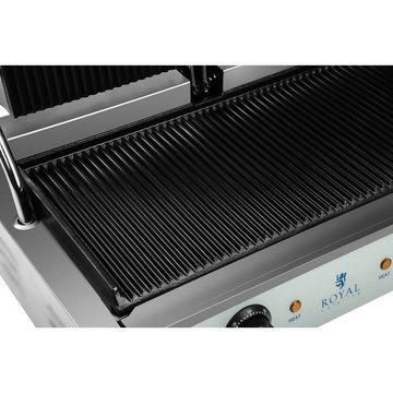 Royal Catering Kontaktgrill Kontaktgrill Elektrogrill Elektro Doppel Panini Toaster Grill, 1800 W