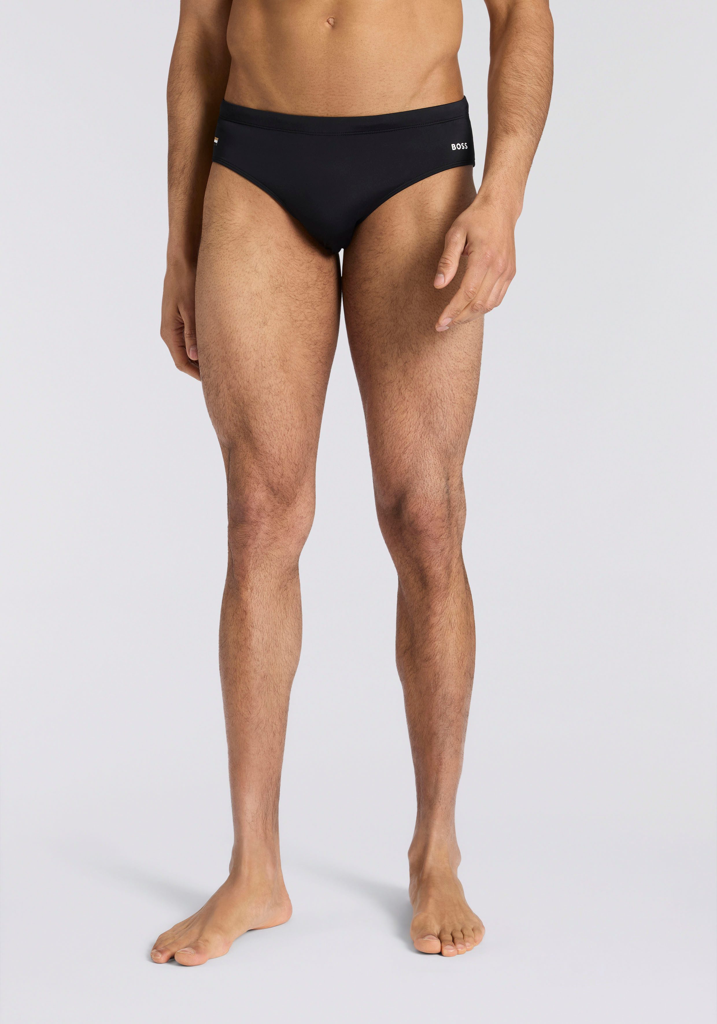 BOSS Badehose Brief John mit kontrastfarbenem BOSS Logo-Schriftzug – Bild 4 von 5
