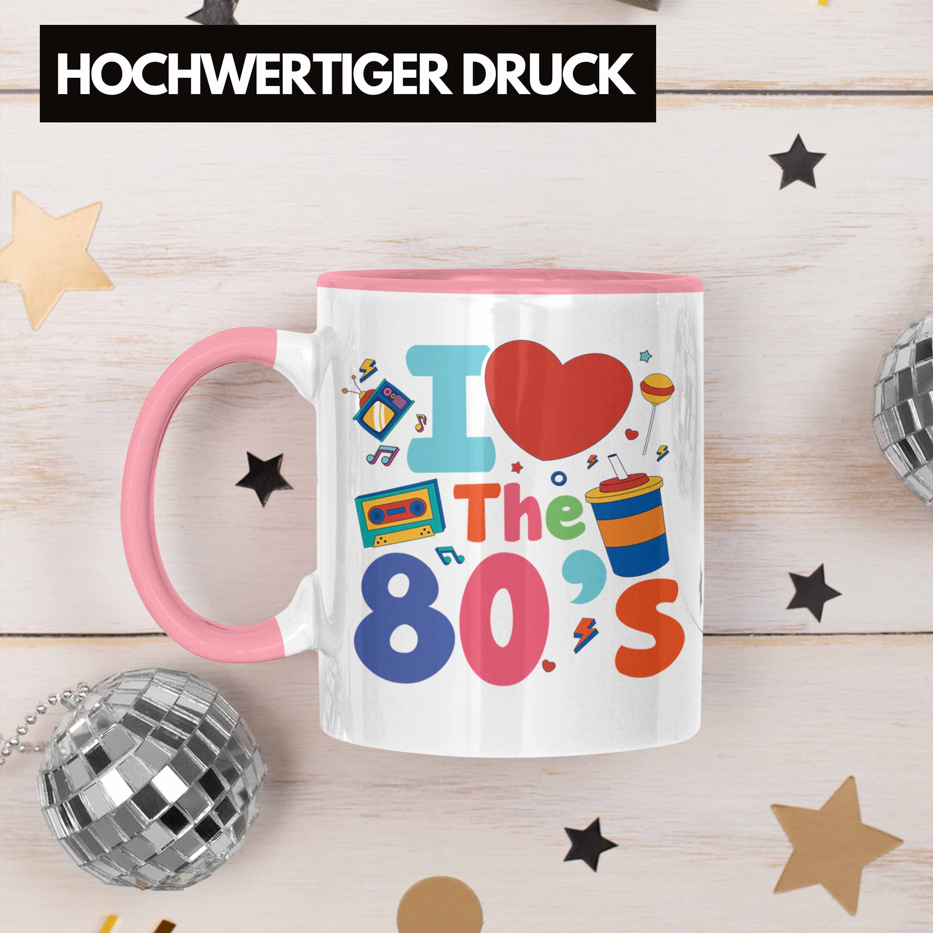 80er Trendation - Rosa Tasse Jahre Geschenkidee Achziger Party Tasse Geschenk Trendation