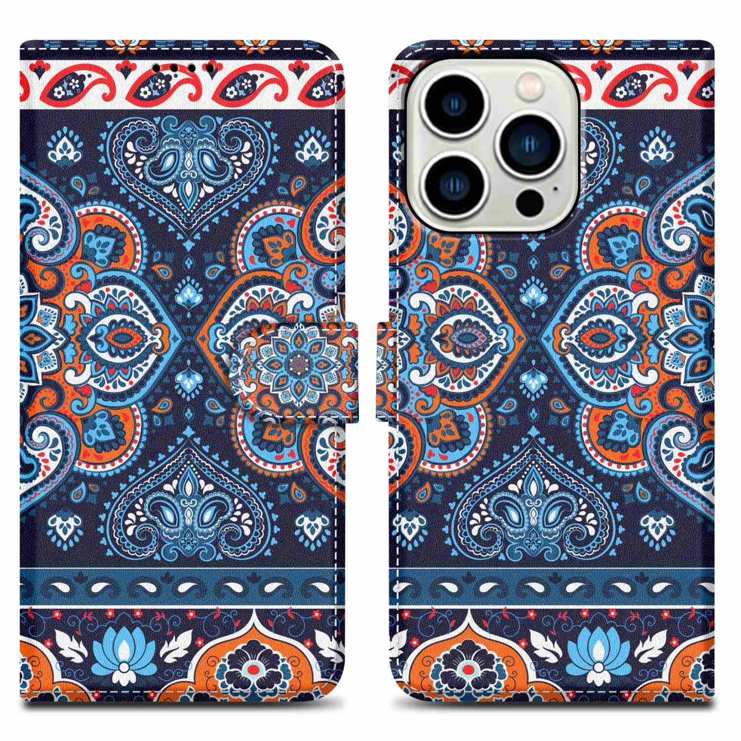 Cadorabo Handyhülle für iPhone 14 PRO Hülle Apple iPhone 14 PRO, Handy Schutzhülle - Hülle, Standfunktion, Kartenfach, Magnetverschluss