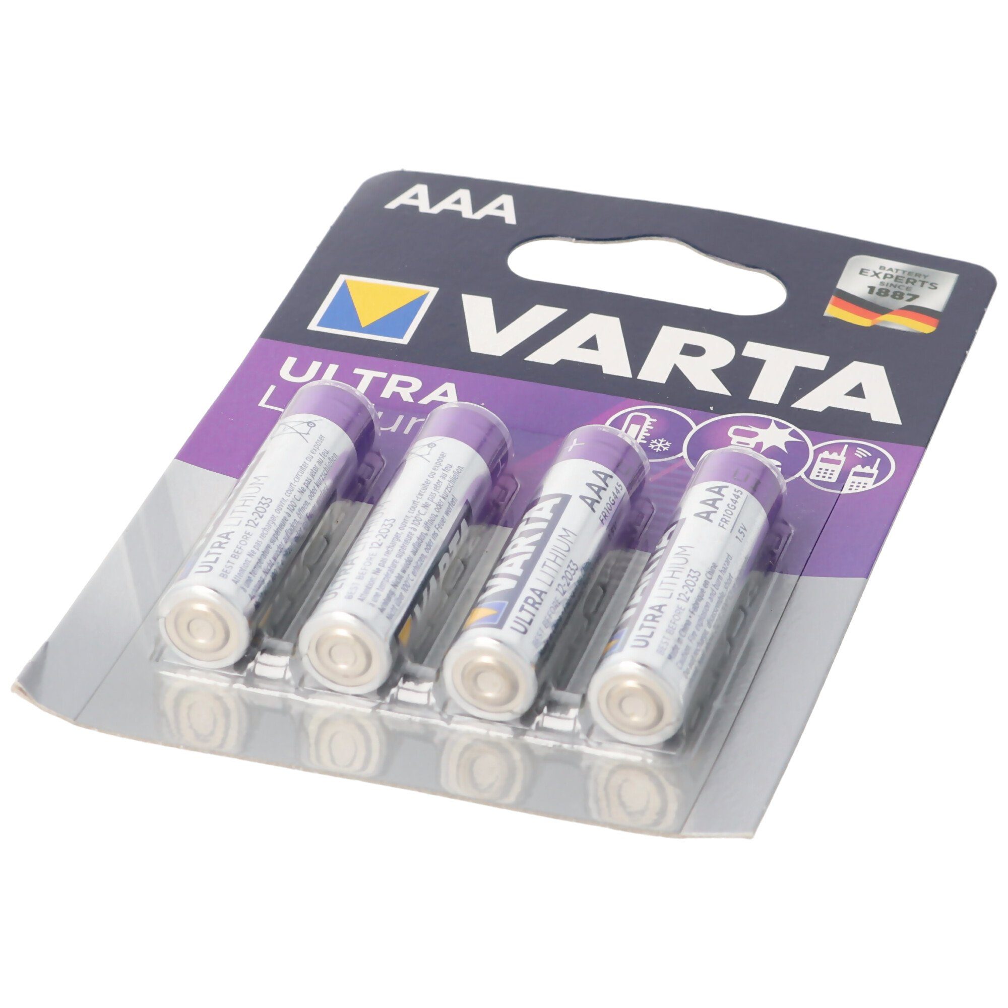 VARTA Varta Lithium Batterie AAA, Micro, FR03, 6103, Varta Ultra Lithium, 1 Batterie, (1,5 V)