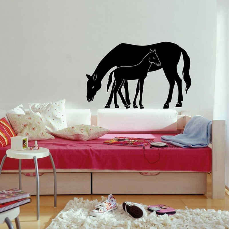 Wizard + Genius Wandtattoo »Wandsticker Pony Pferd Klebebilder Mädchen Kinderzimmer Wandtattoo«, Wohnzimmer Wandbild modern