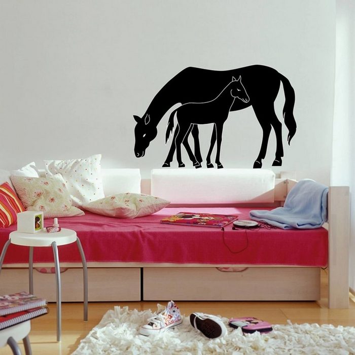 Wizard + Genius Wandtattoo Wandsticker Pony Pferd Klebebilder Mädchen Kinderzimmer Wandtattoo Wohnzimmer Wandbild modern
