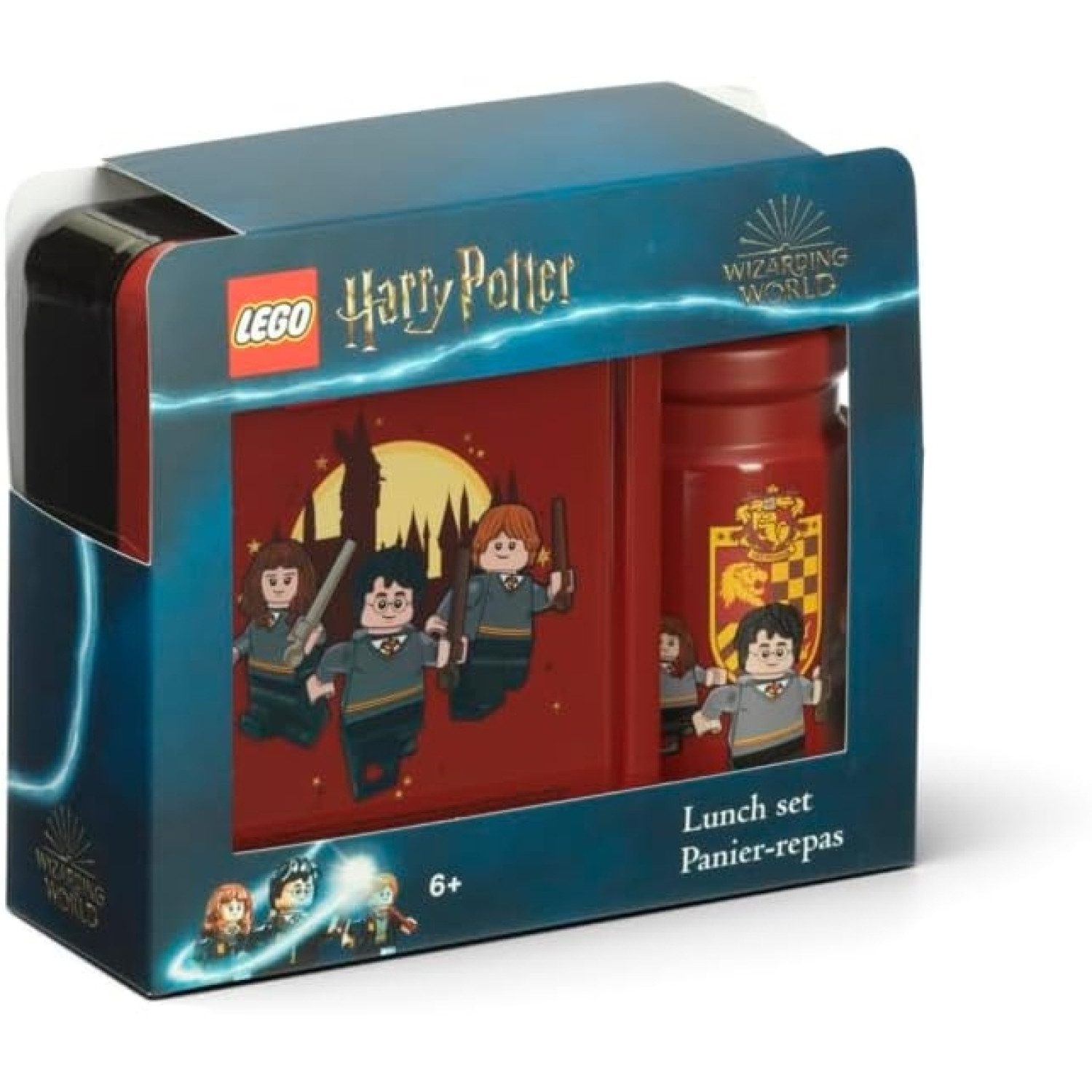 LEGO® kidswear Lunchbox Lunch-Set Harry Potter GRYFFINDOR Trinkflasche + Brotdose Pausenset Br, Polyprophylen (PP), (Spar-Set)