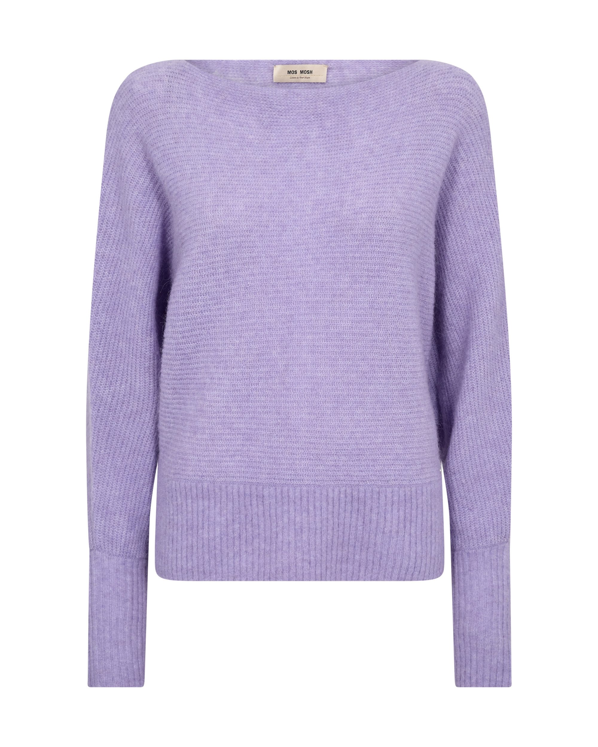 Mos Mosh Strickjacke MMThora Boatneck Knit Violet Tulip