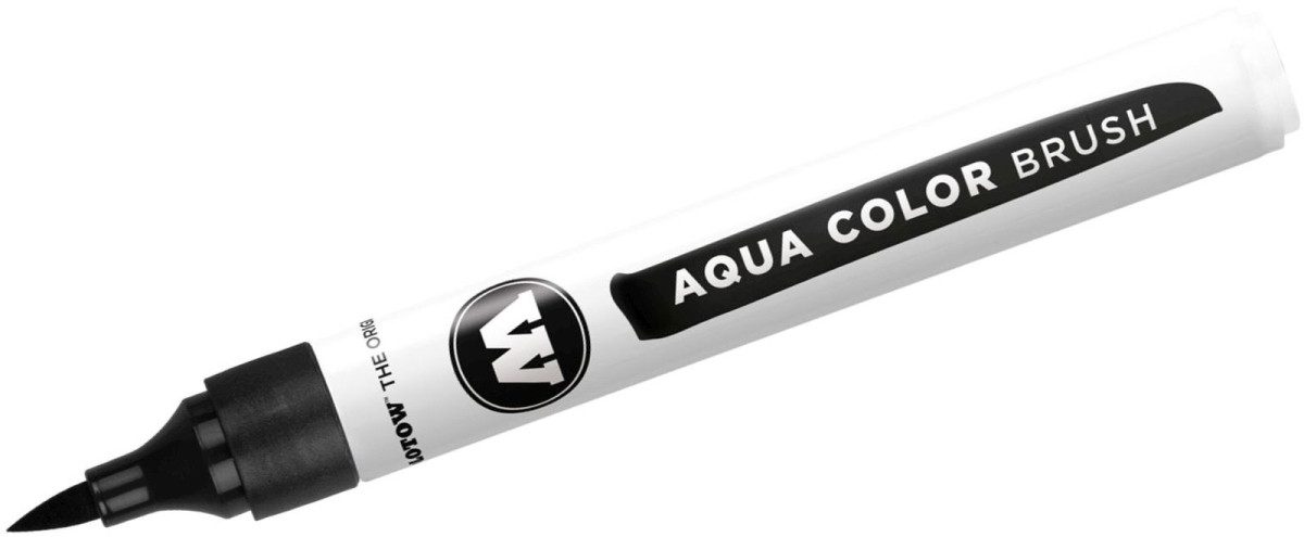 MOLOTOW Filzstift Aquarellstift Color Brush Aqua 1-2mm tiefschwarz