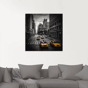 Artland Glasbild New York City Verkehr 5th Avenue, Amerika (1 St), in verschiedenen Größen
