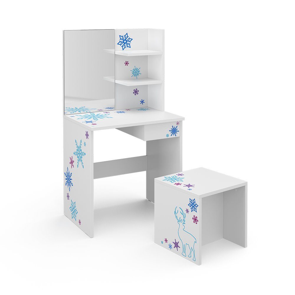 Vicco Schminktisch Schneeflocke, Weiß, 54.8 cm günstig online kaufen