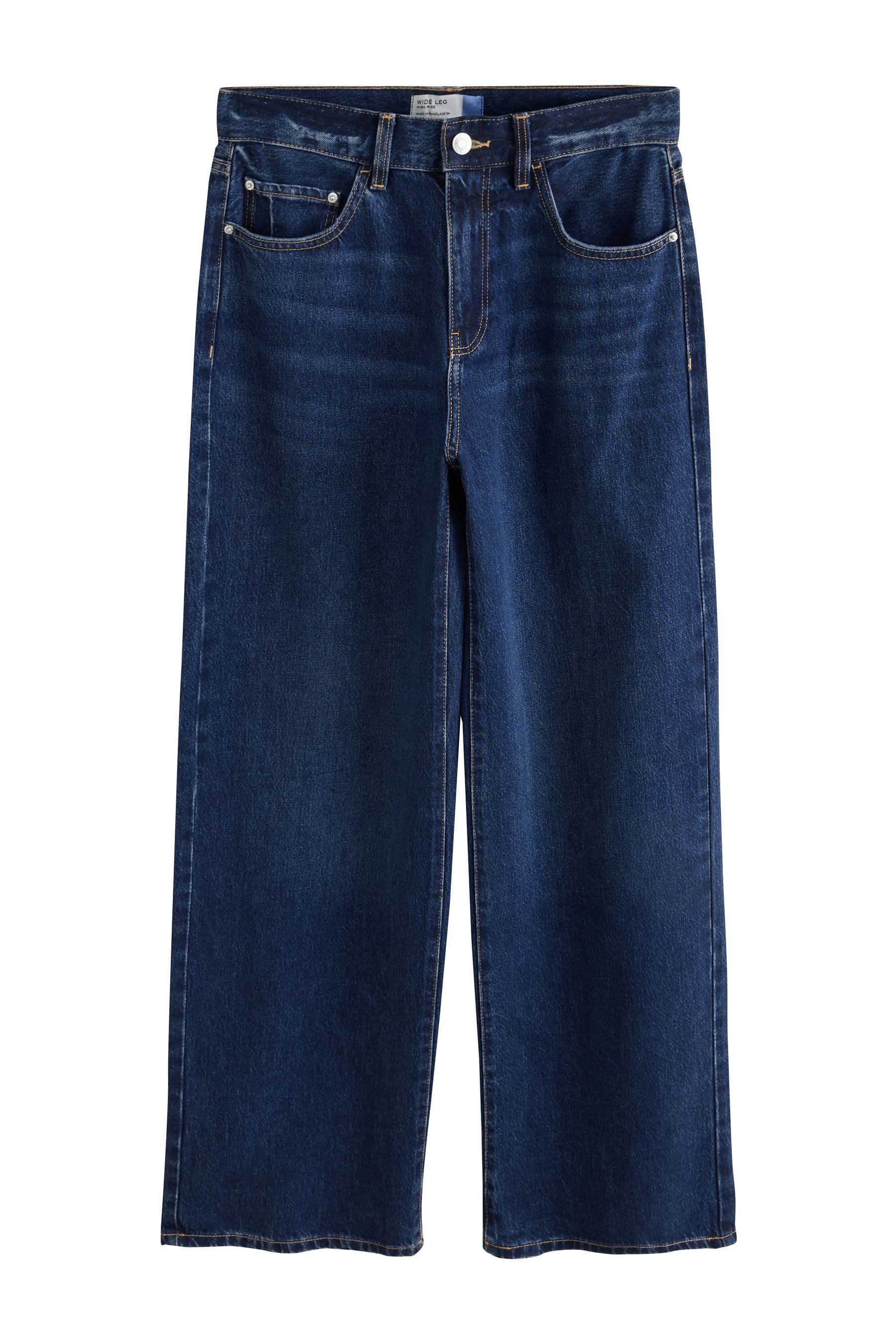 Next Weite Jeans Hochbund-City-Jeans mit weitem Bein (1-tlg)
