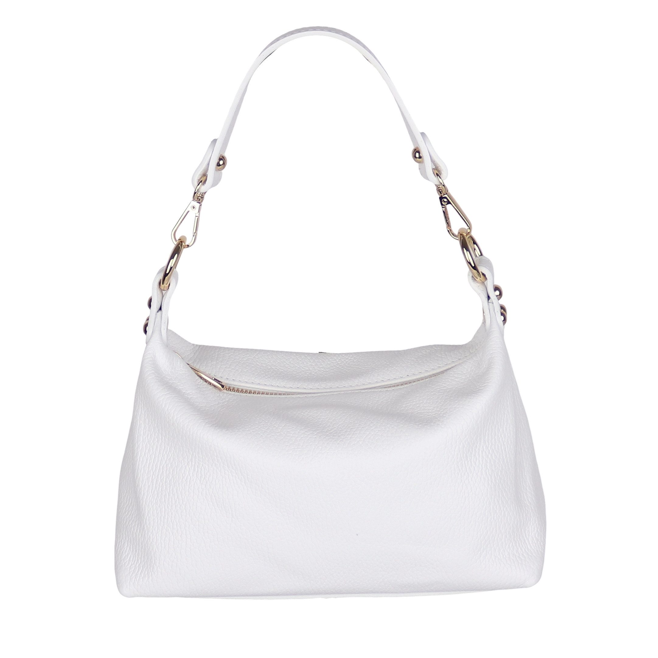 MIRROSI Schultertasche Damen Achseltasche Umhängetasche Echtleder, Made in Italy