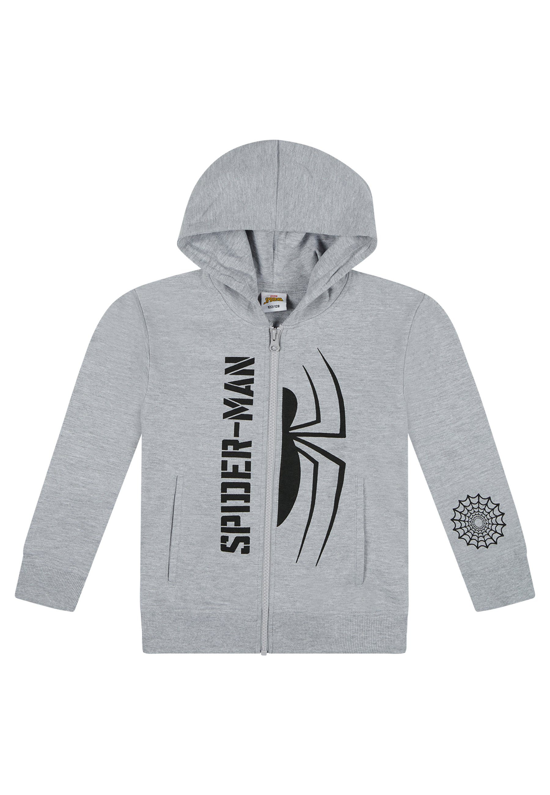 ONOMATO! Kapuzensweatjacke Spider-Man Sweatjacke Hoodie-Jacke Kapuze Kapuzenjacke Reißverschluss
