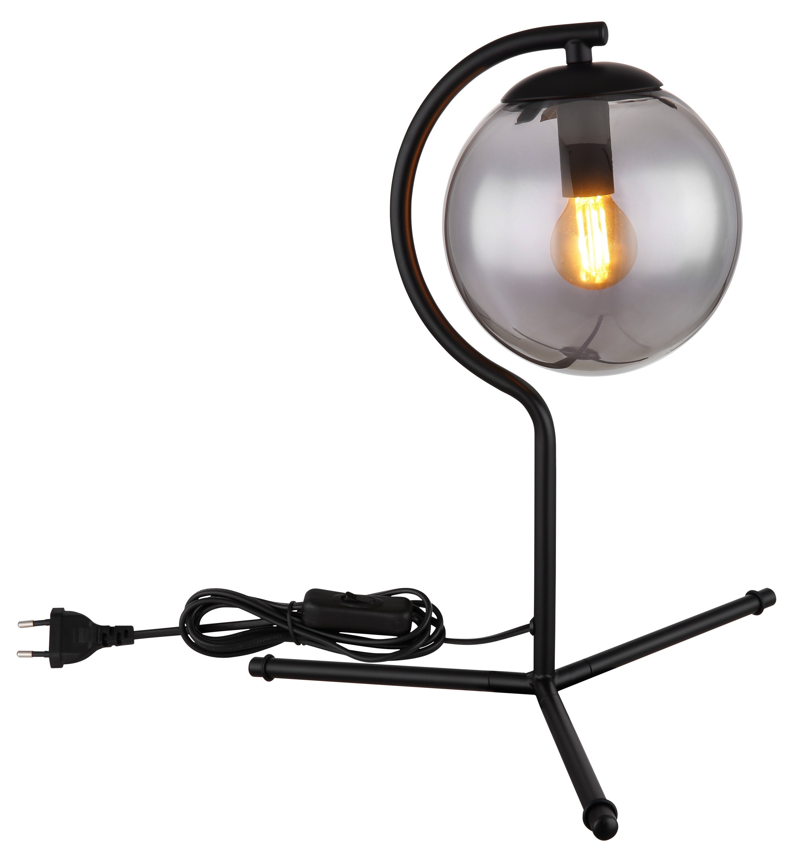 (DH DH 35x35 35x35 Tischleuchte schwarz cm) PORRY LEUCHTEN Tischleuchte GLOBO Tischleuchte, GLOBO cm Lighting