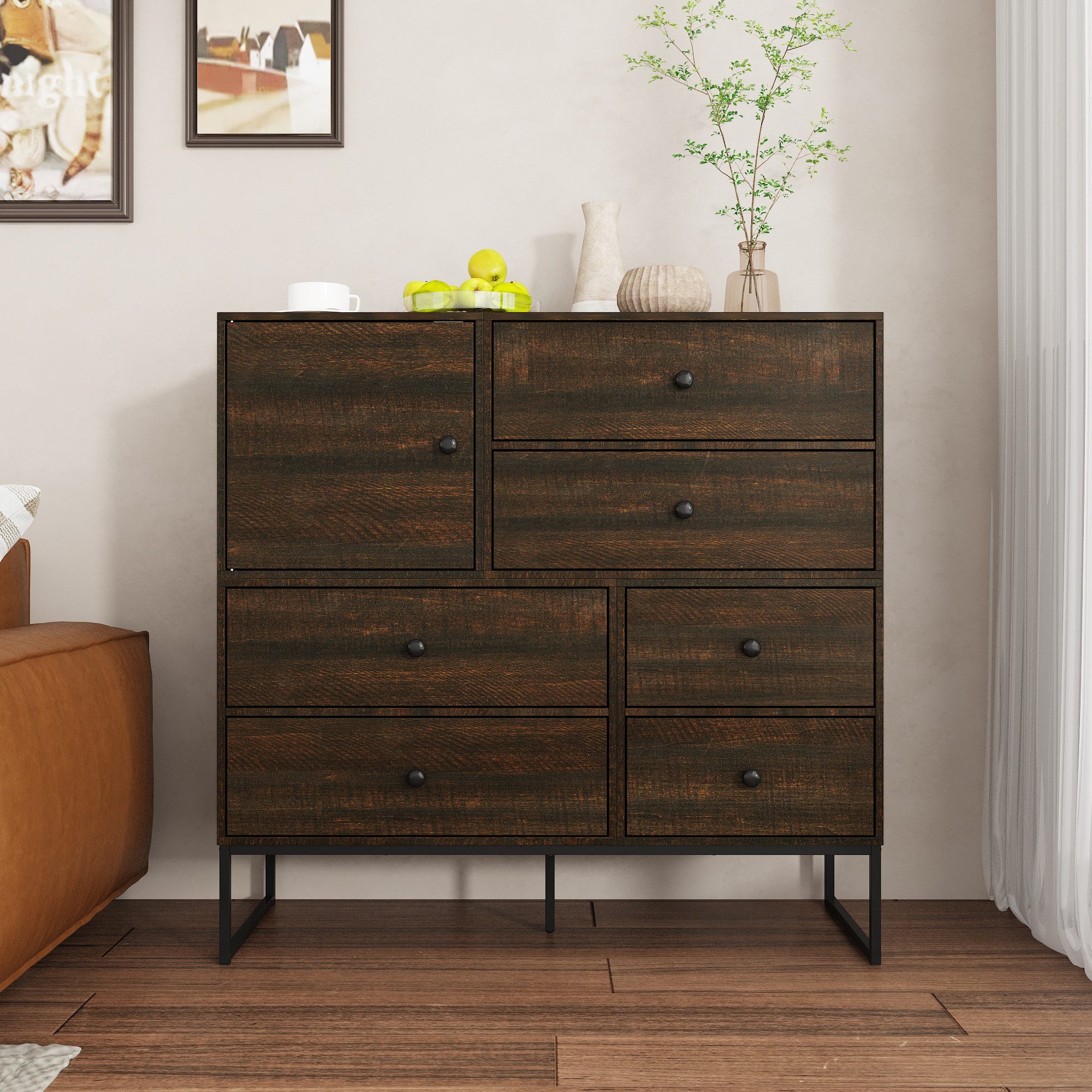 FUFU&GAGA Sideboard Küchenschrankmit 1 Schubladen, DIY günstig online kaufen