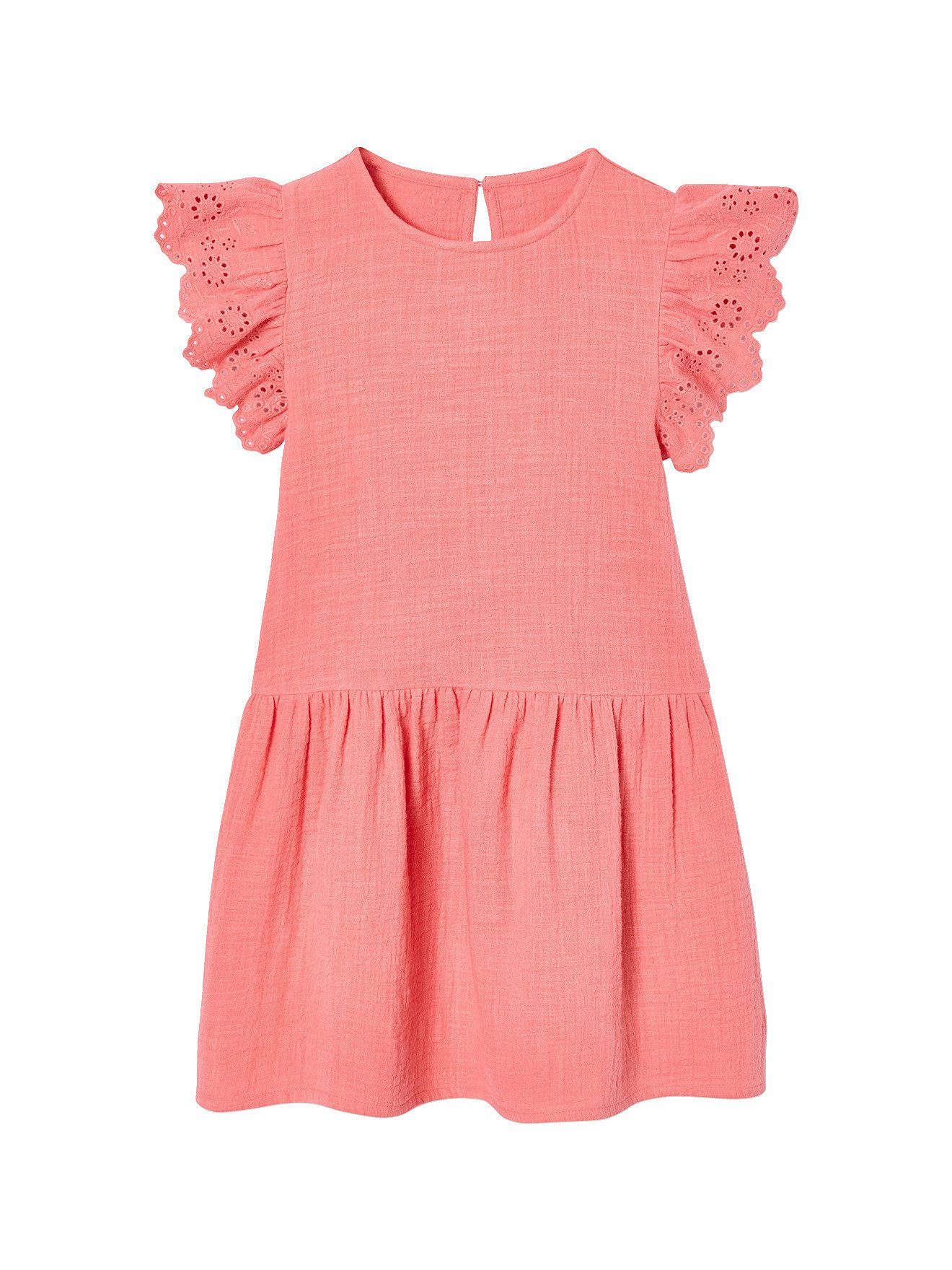 Minikleid Musselinkleid mit Stickereien Mädchen
