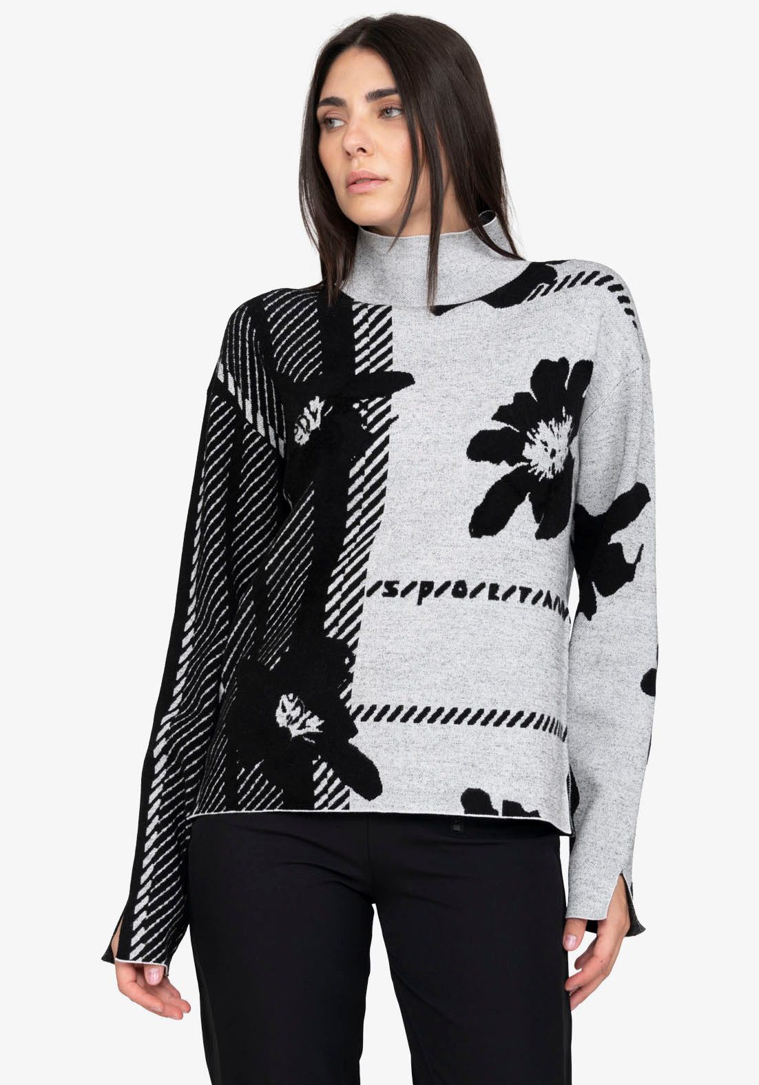 Sportalm Kitzbühel Strickpullover mit Blumenprint günstig online kaufen