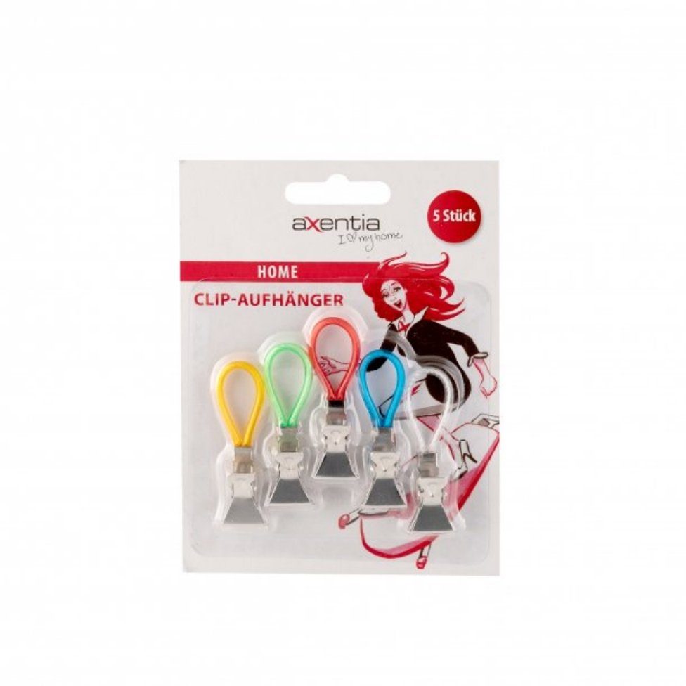 axentia Faltenclip Clip-Aufhänger, verchromt, 5 Stk., günstig online kaufen
