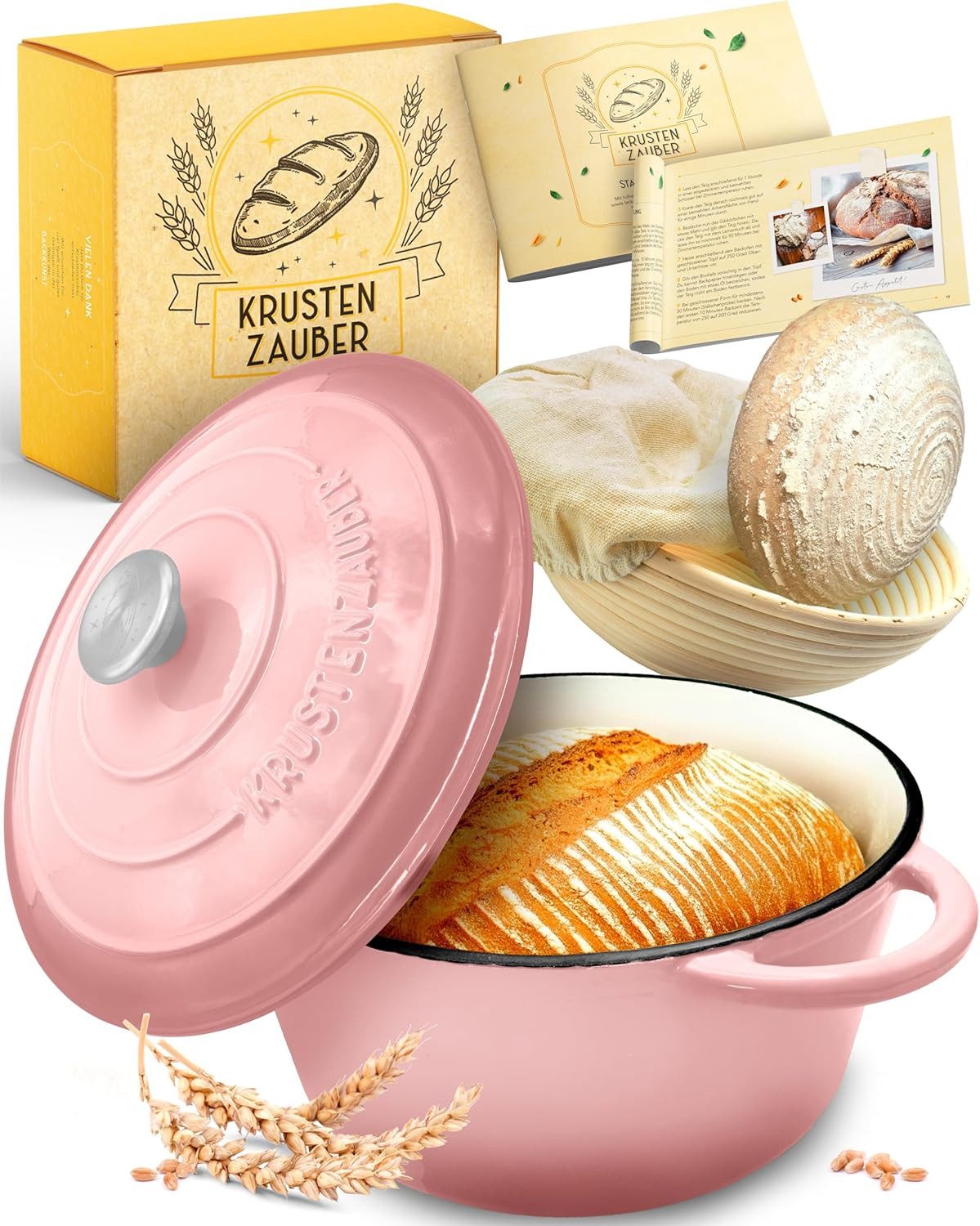 Brotbackform Brotbackform Gusseisen Topf Brot Backen [inkl. Gärkorb]