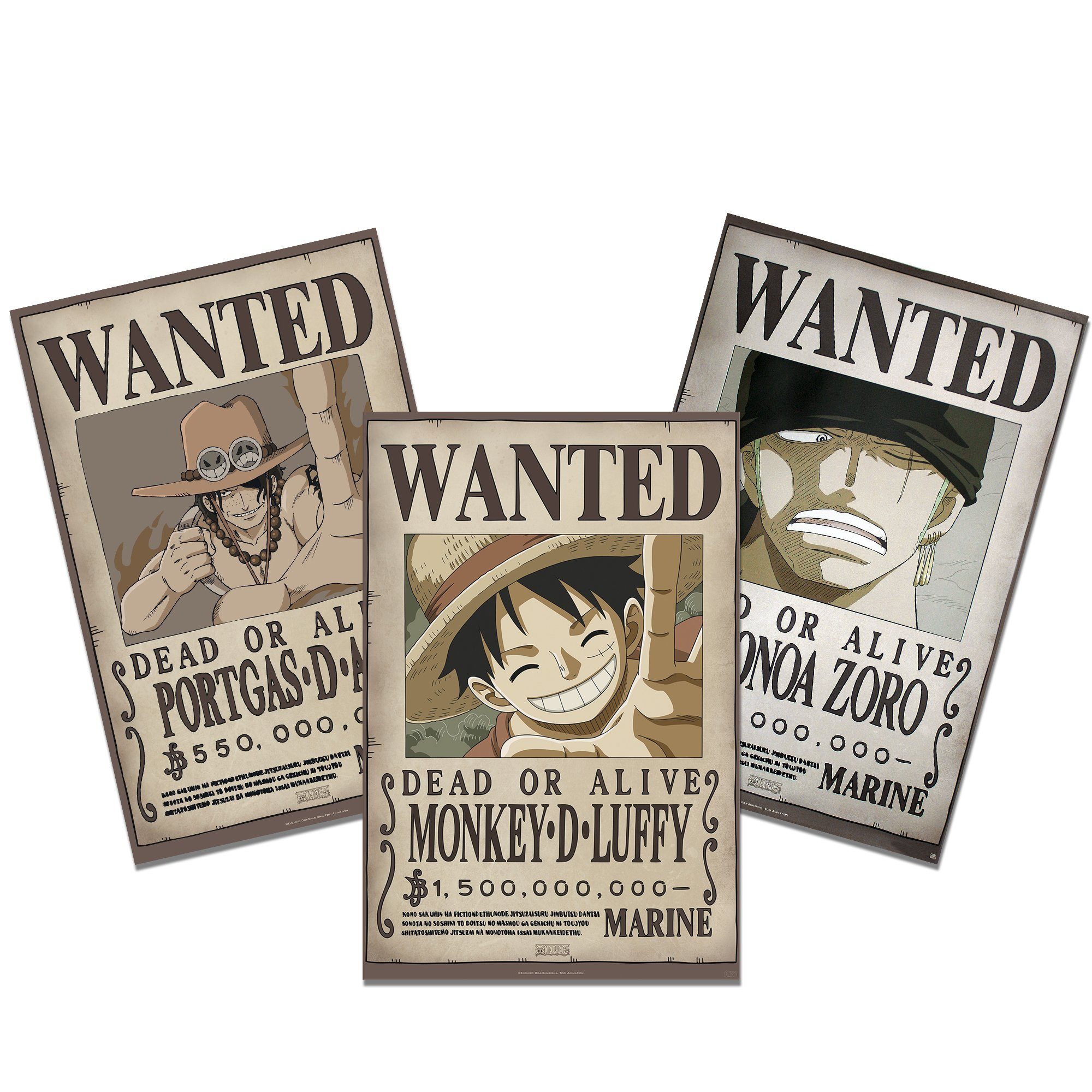 Close Up Poster One Piece Poster 3er Set Filmplakate 61 x 91,5 cm