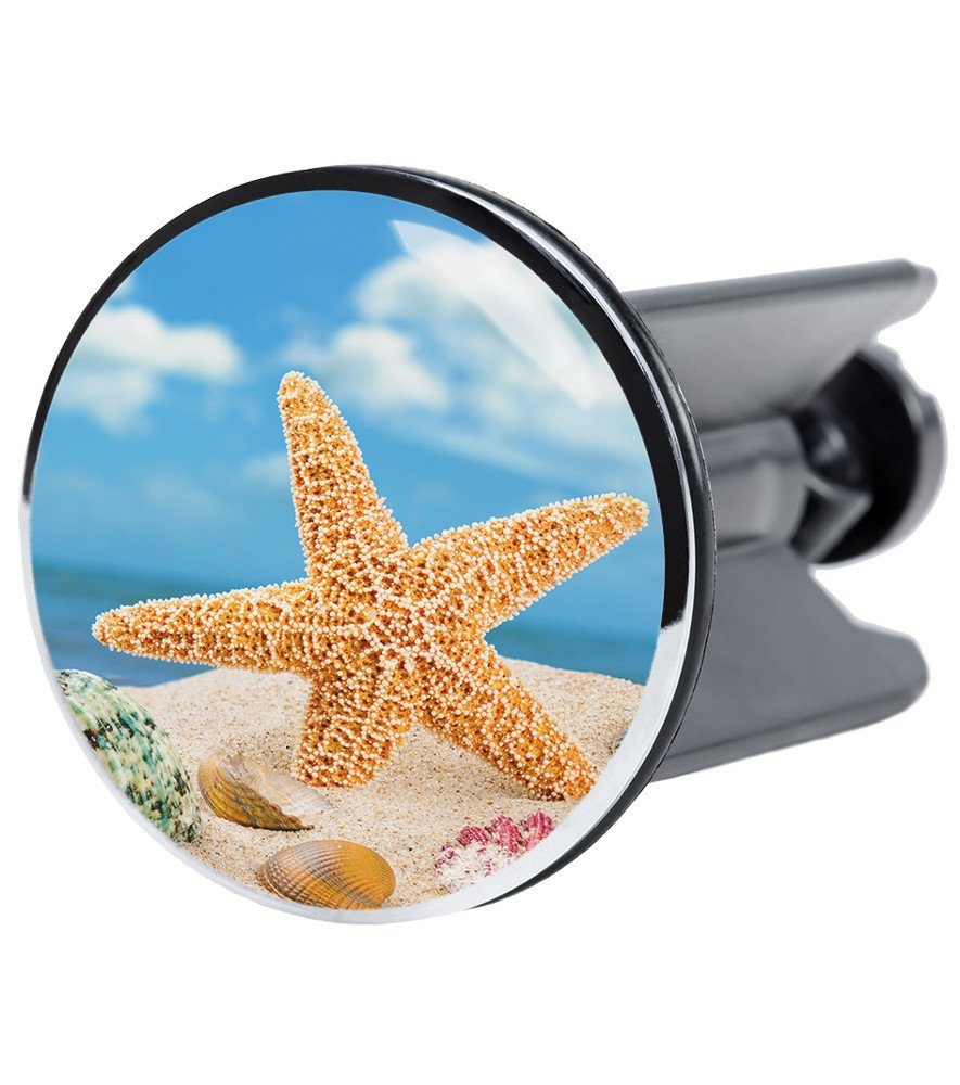 Sanilo Waschbeckenstöpsel Coast, Ø 4.0 cm, hochwertig, universell, mit Motiv, 100% wasserdicht