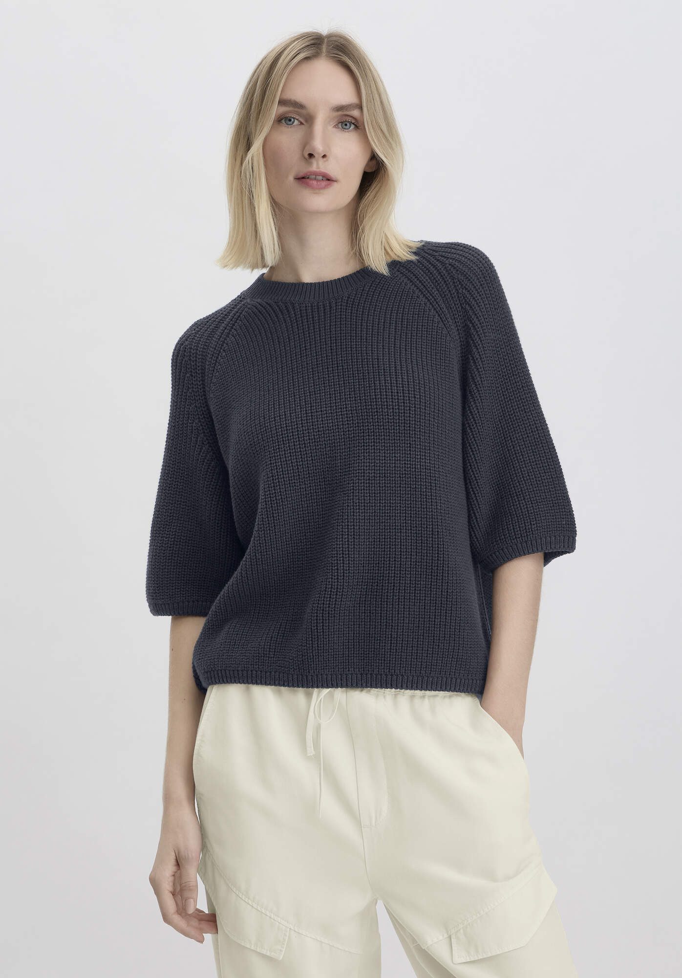 Hessnatur Strickpullover Relaxed aus reiner Bio-Baumwolle günstig online kaufen