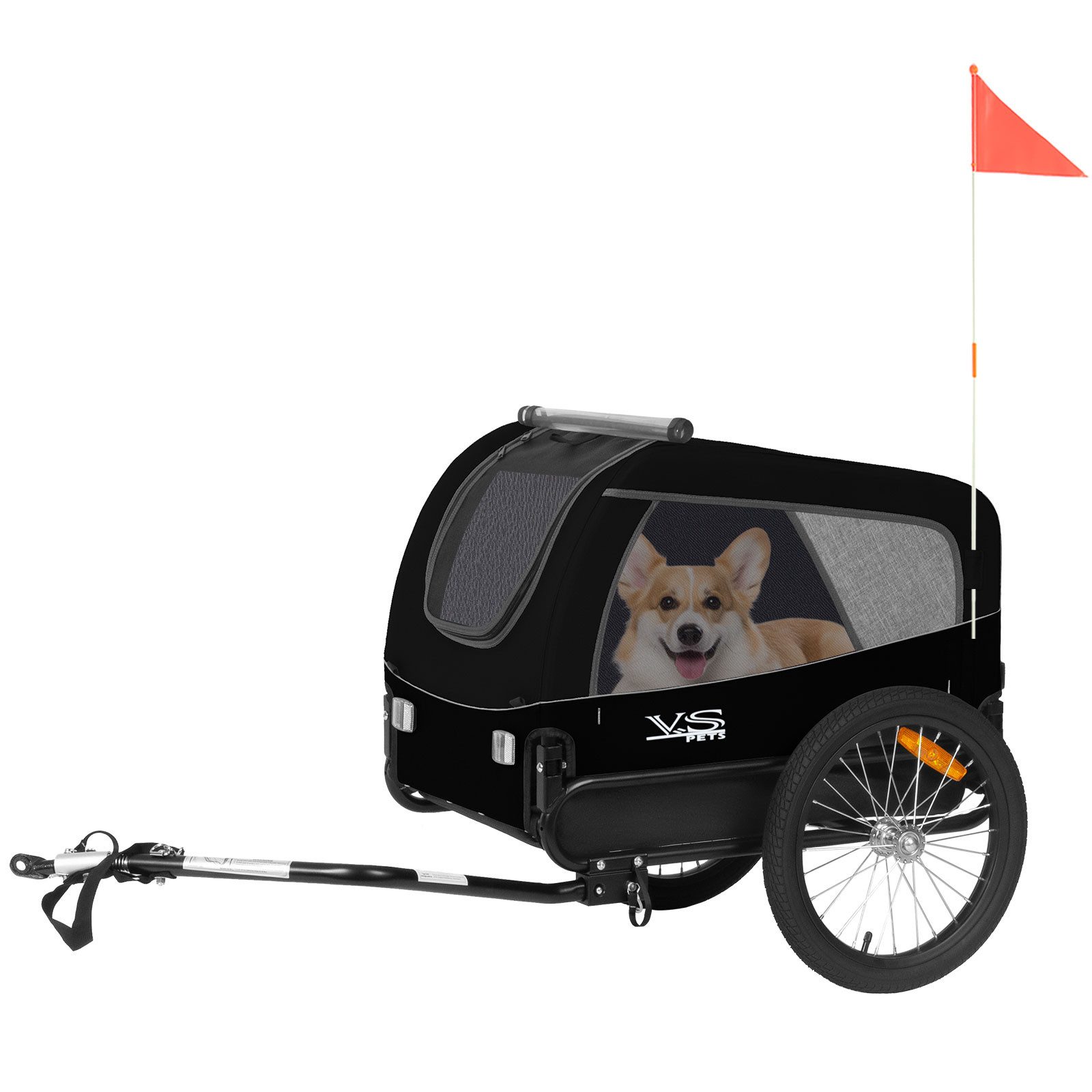TIGGO Fahrradhundeanhänger Tiggo VS Medium Hundeanhänger Fahrradanhänger für Hunden bis 23kg