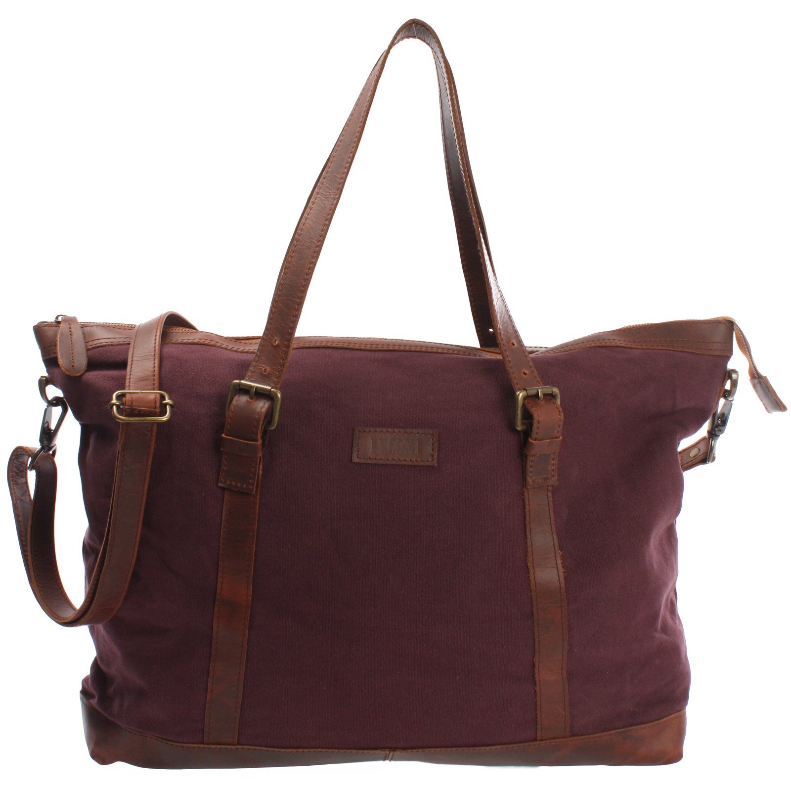 Weekender Reisetasche Shopper Damen Herren Leder Canvas LE2013