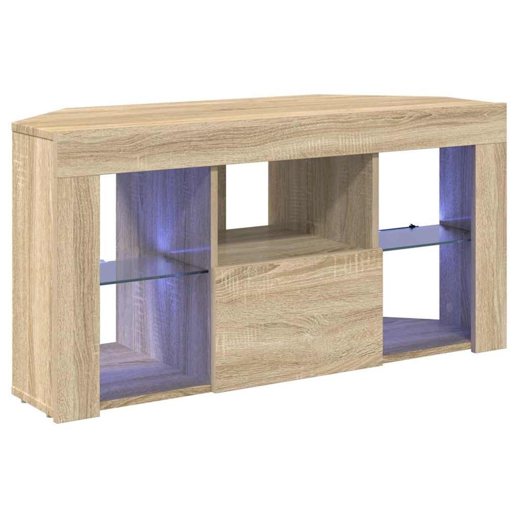 vidaXL TV-Schrank Eck-LED-TV-Schrank Sonoma-Eiche 100 x 40 x 50 cm Holzwerk günstig online kaufen