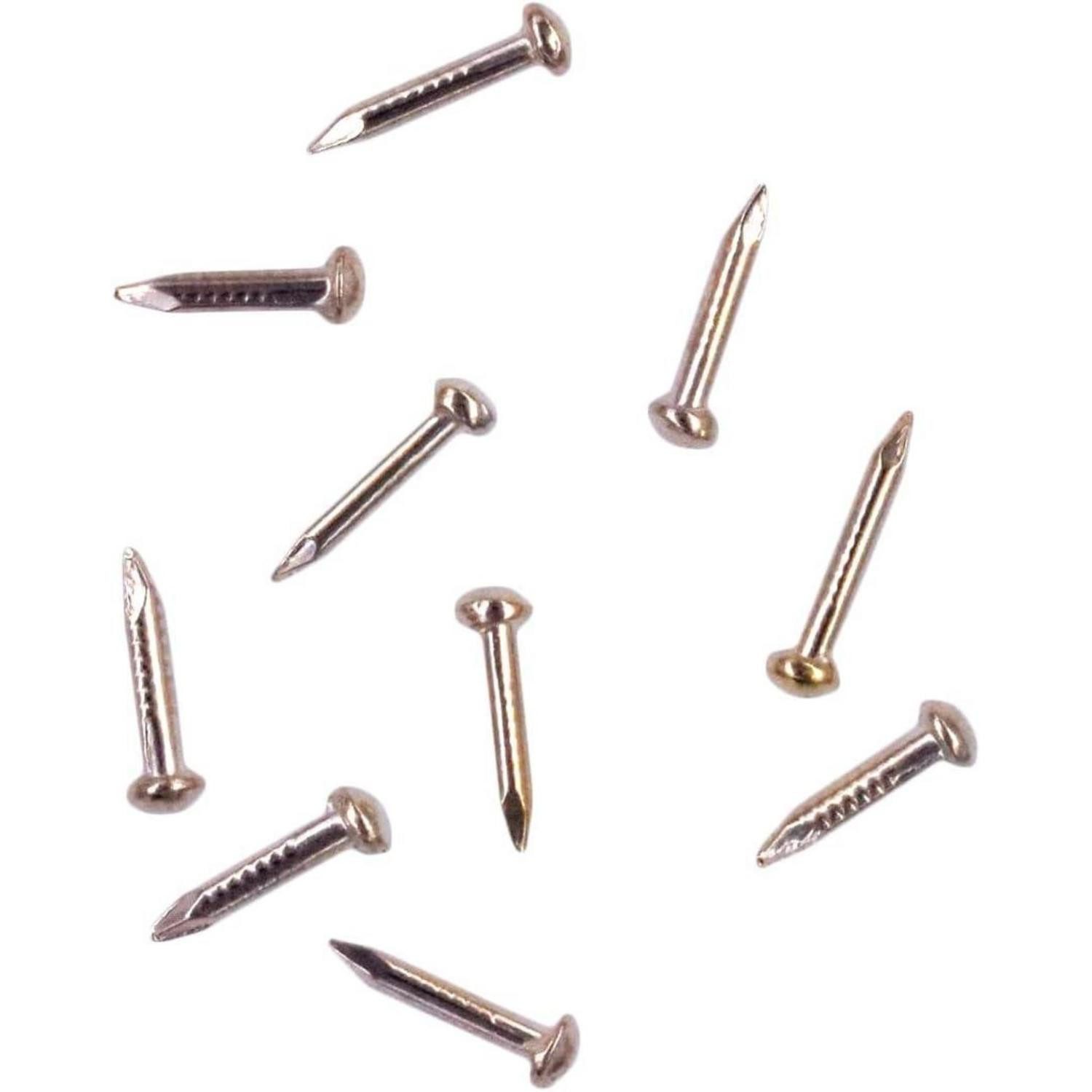 LuxusKollektion Rundkopfnagel Rundkopfstifte Nägel 10mm vermessingt 300 Stk