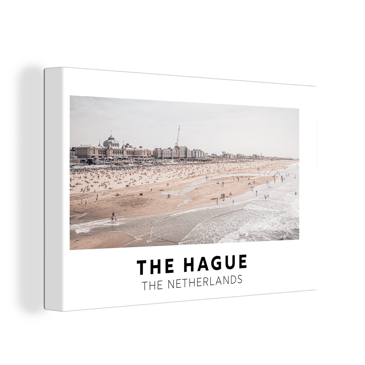 OneMillionCanvasses® Leinwandbild Niederlande - Den Haag - Strand, (1 St), Wandbild Leinwandbilder, Aufhängefertig, Wanddeko, 30x20 cm