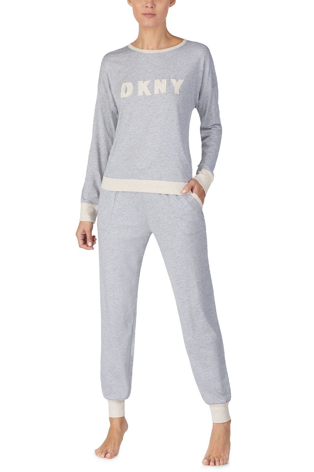 DKNY Pyjama Top & Jogger Set YI2919259 grey