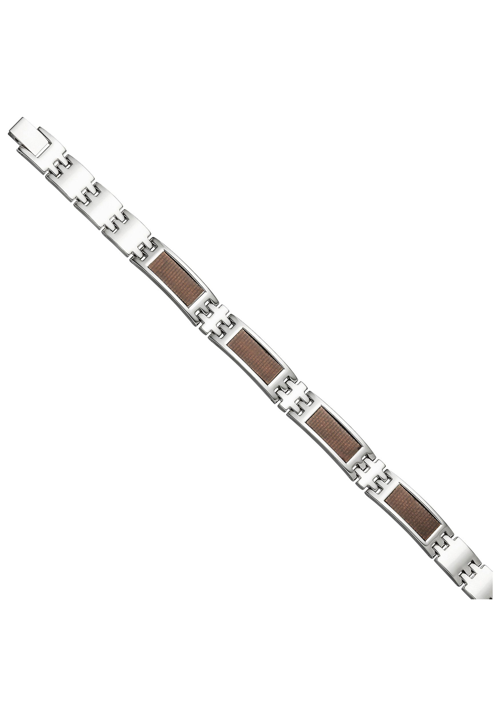 JOBO Armband, Edelstahl mit Carbon 21 cm