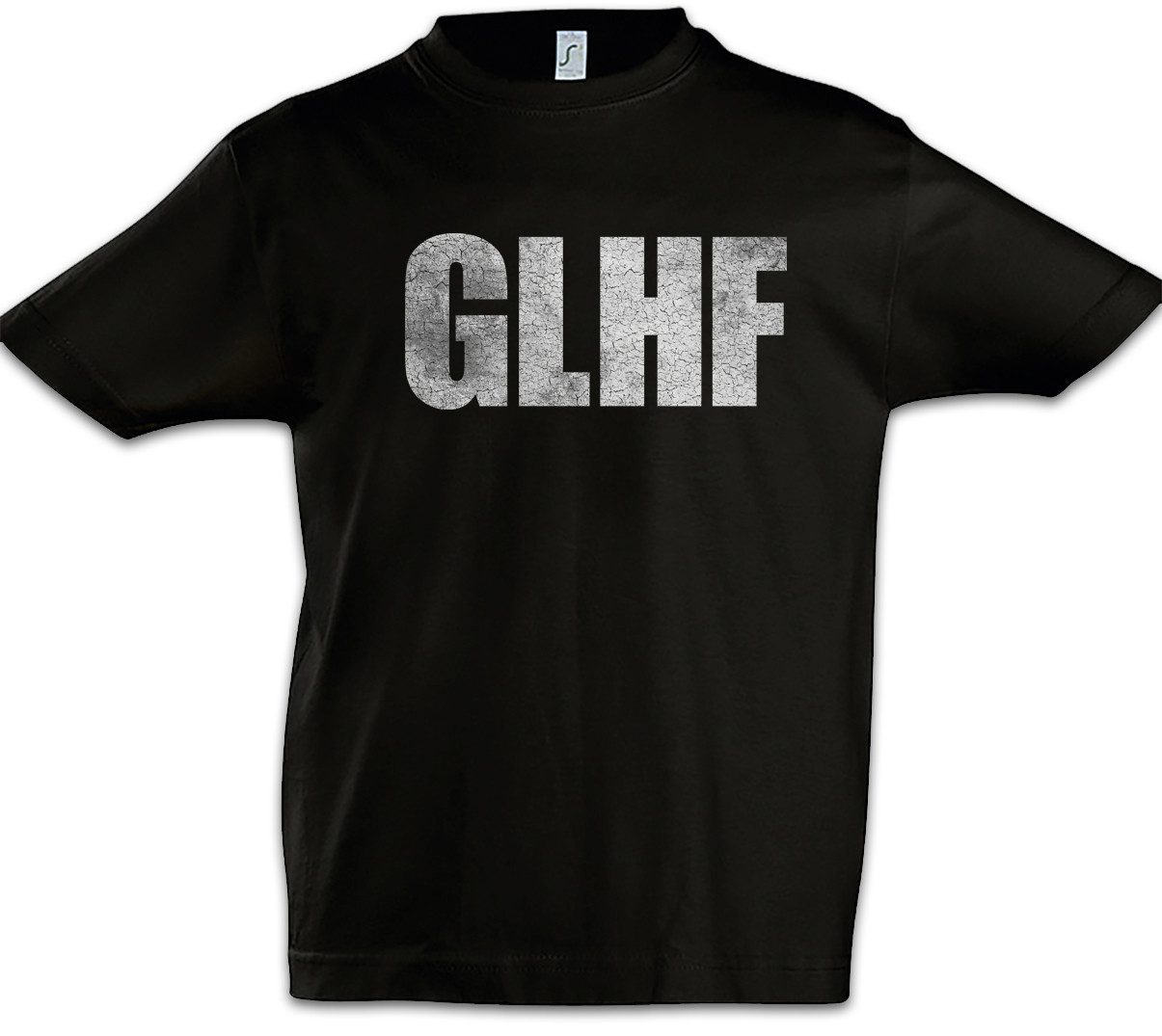 Print-Shirt GLHF Kinder T-Shirt Viel Glück Good Luck And Have Fun Geek Nerd Comedy