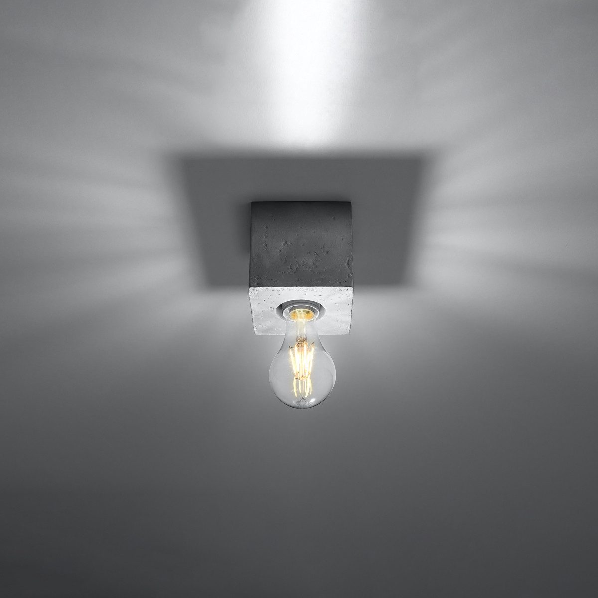 SOLLUX lighting Deckenleuchte Deckenleuchte Ariz Beton, Nicht enthalten