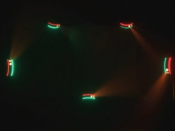 EUROLITE Discolicht Effektscheinwerfer 4-in1 Farbige Beams buntes Flutlicht Strobo