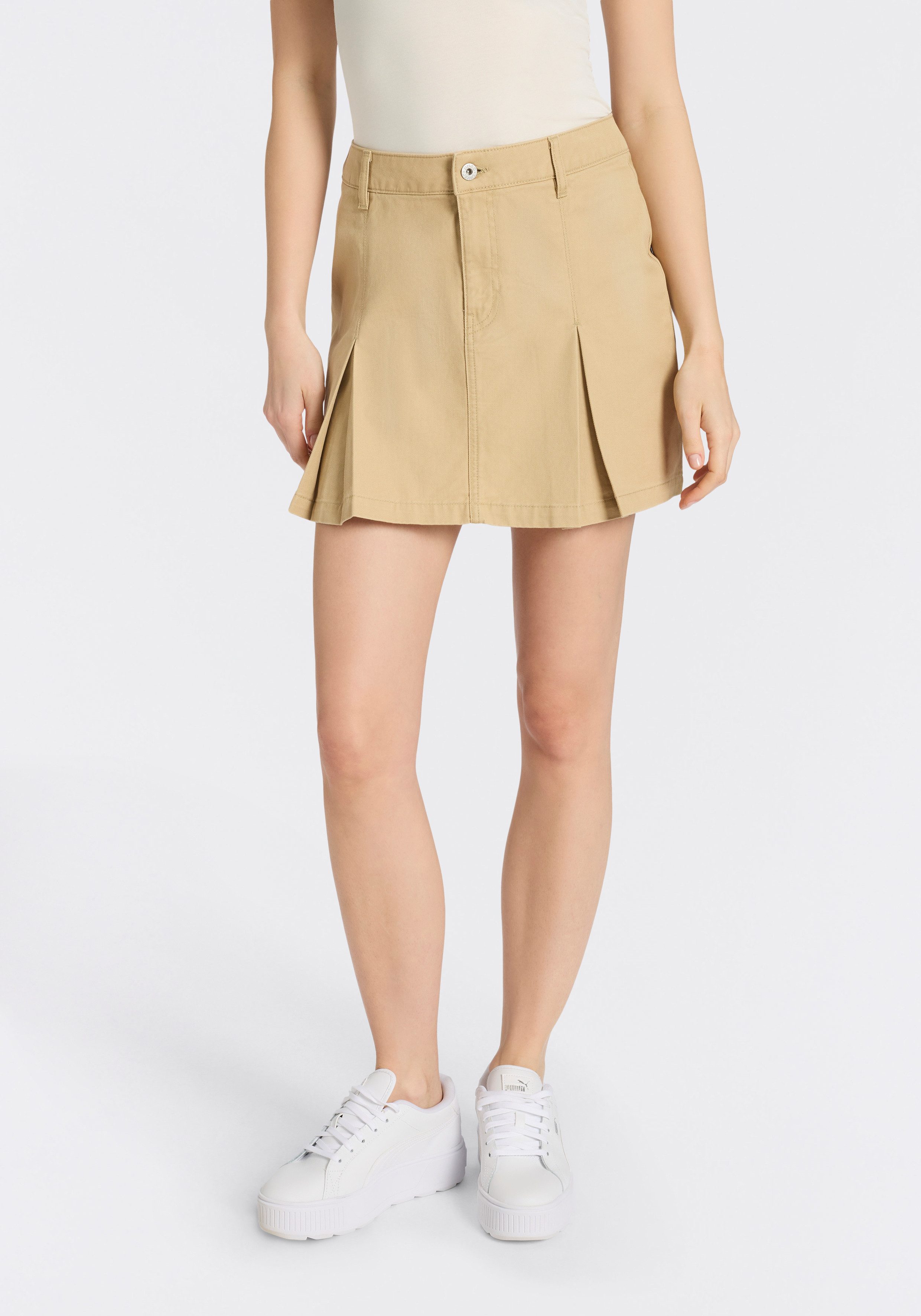 HUGO Blue Minirock Rundale mit Falten, Mid Waist