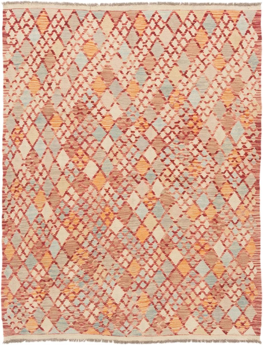 Orientteppich Kelim Afghan 154x196 Handgewebter Orientteppich, Nain Trading, rechteckig, Höhe: 3 mm