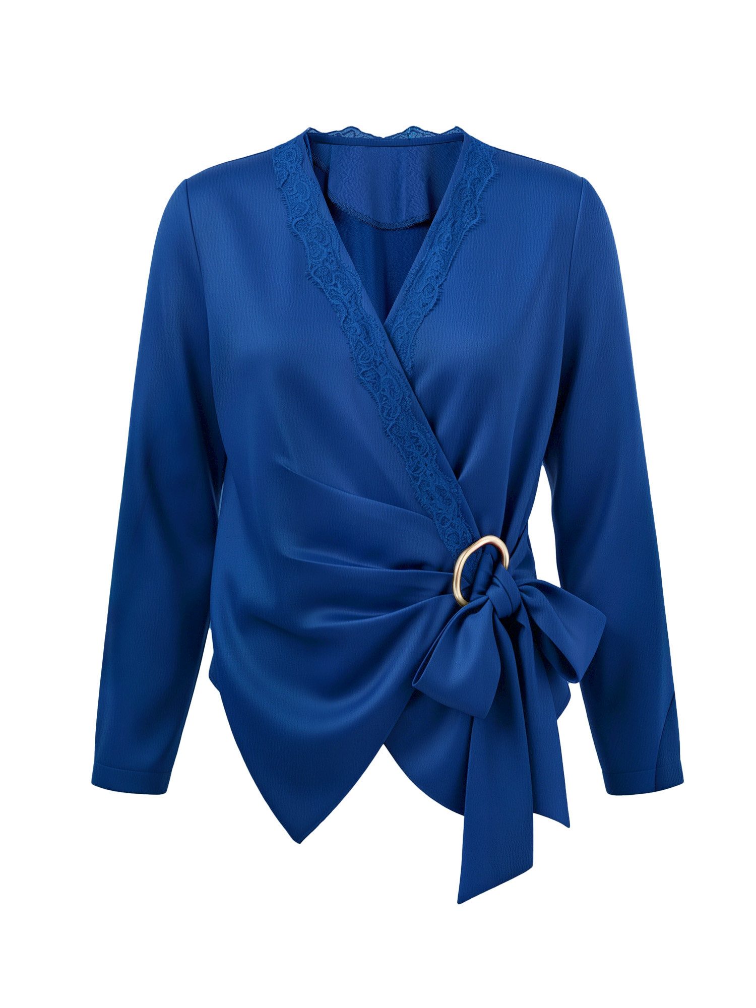 Imily Bela Langarmbluse Damen Casual Blusenshirt Oberteil (Packung, 1-tlg., 1per-Pack) V-Ausschnitt