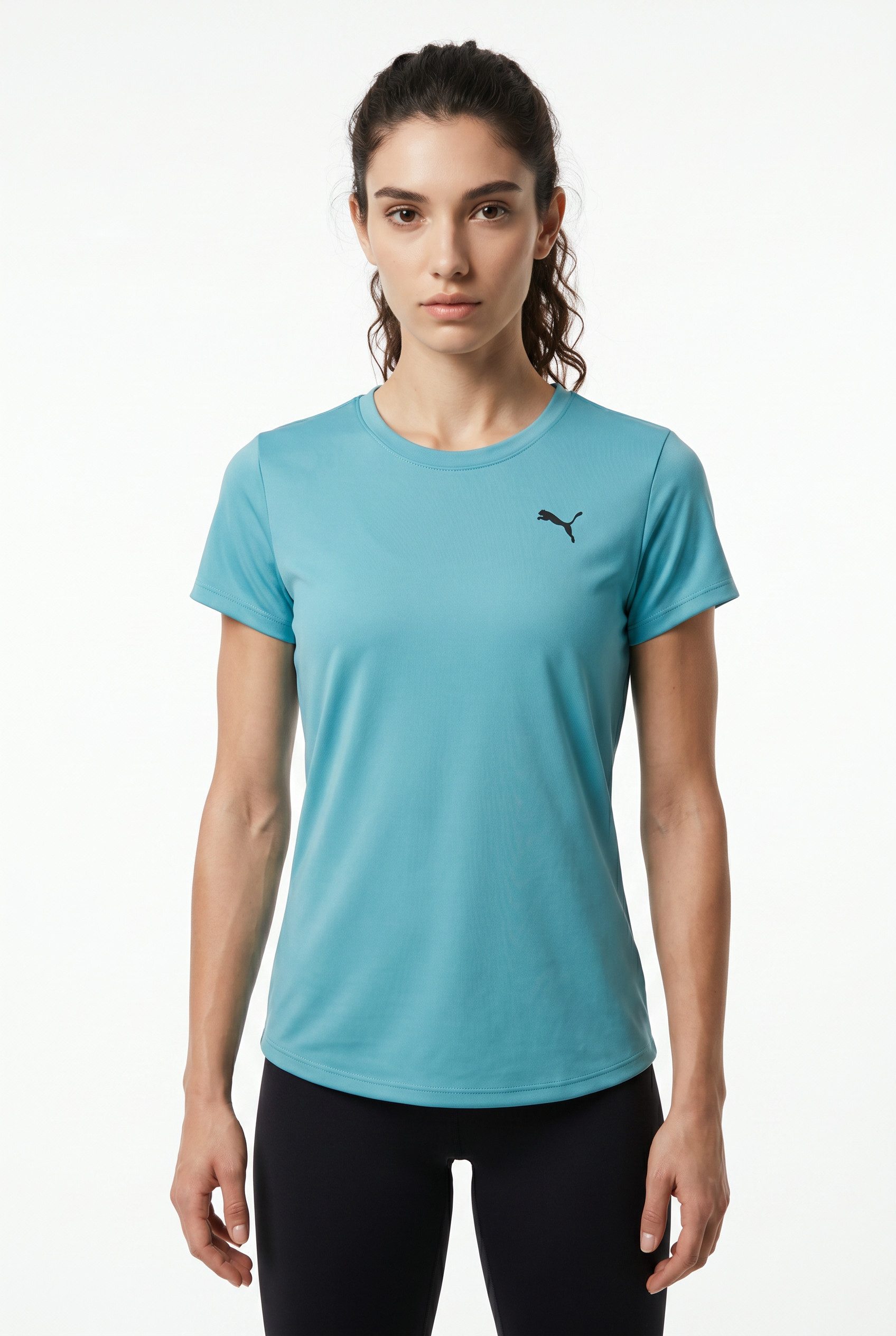 PUMA Trainingsshirt W TAD ESSENTIAL CREW TEE Regular Fit, mit Rundhalsausschnitt, mit seitlichen Schlitzen