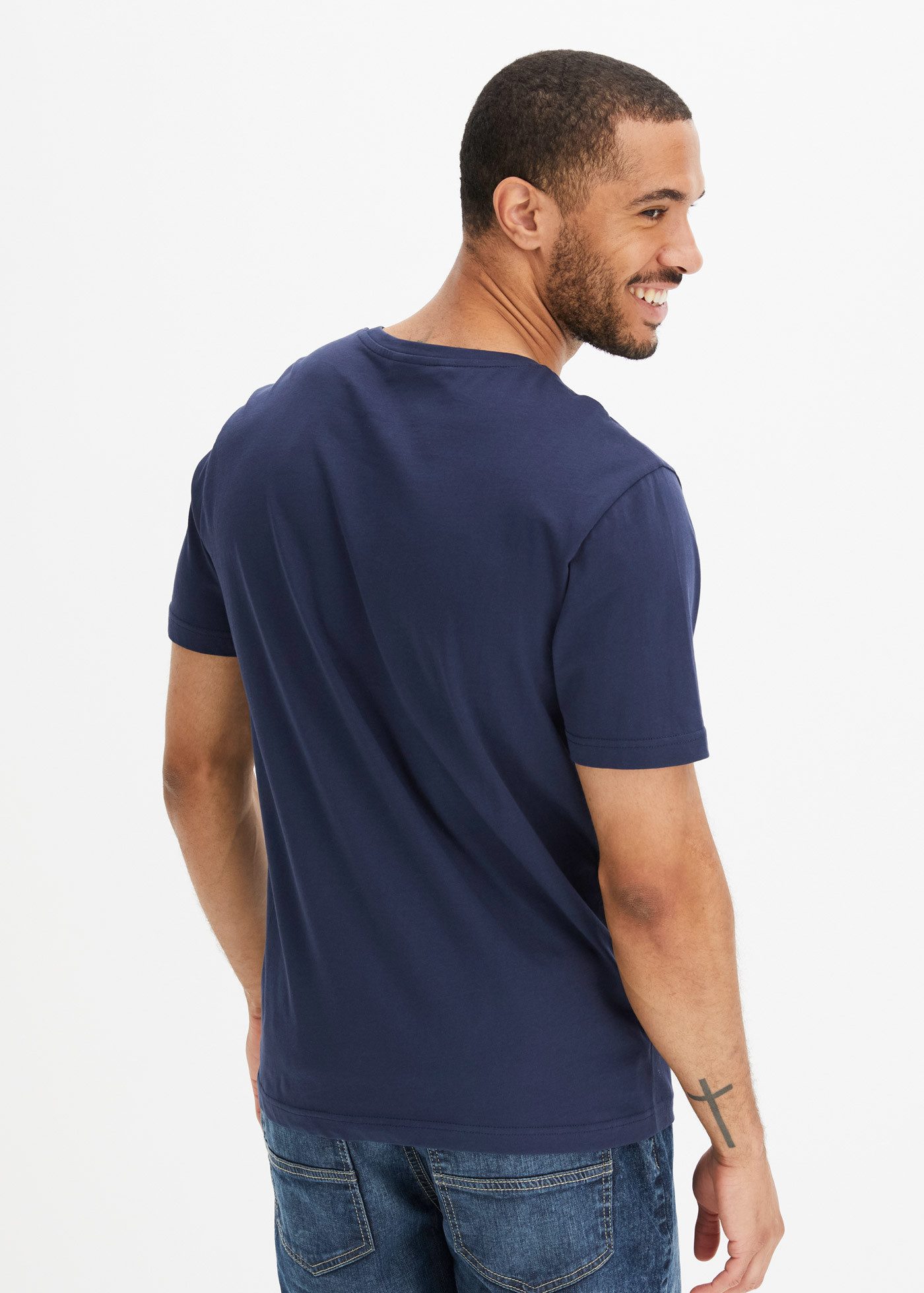 bonprix T-Shirt T-Shirt aus reiner Baumwolle günstig online kaufen