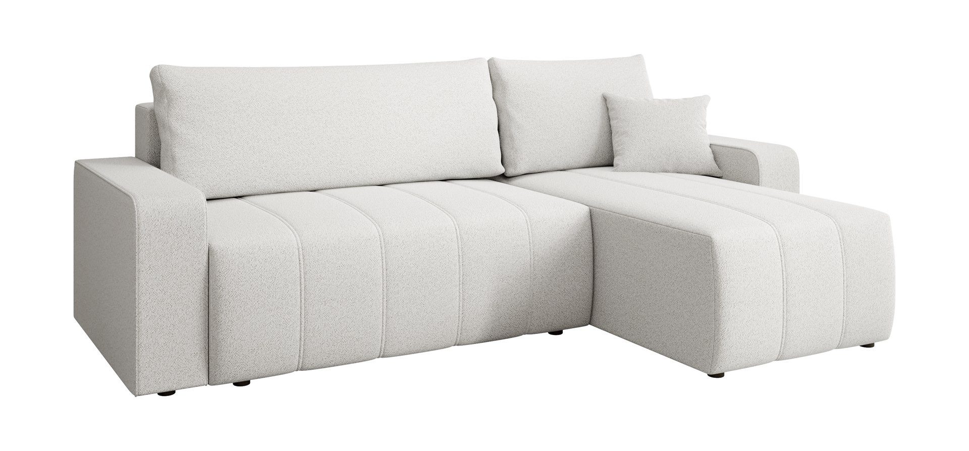 Beautysofa Ecksofa MORI, universelle Seite, mit Schlaffunktion, mit Bettkas günstig online kaufen
