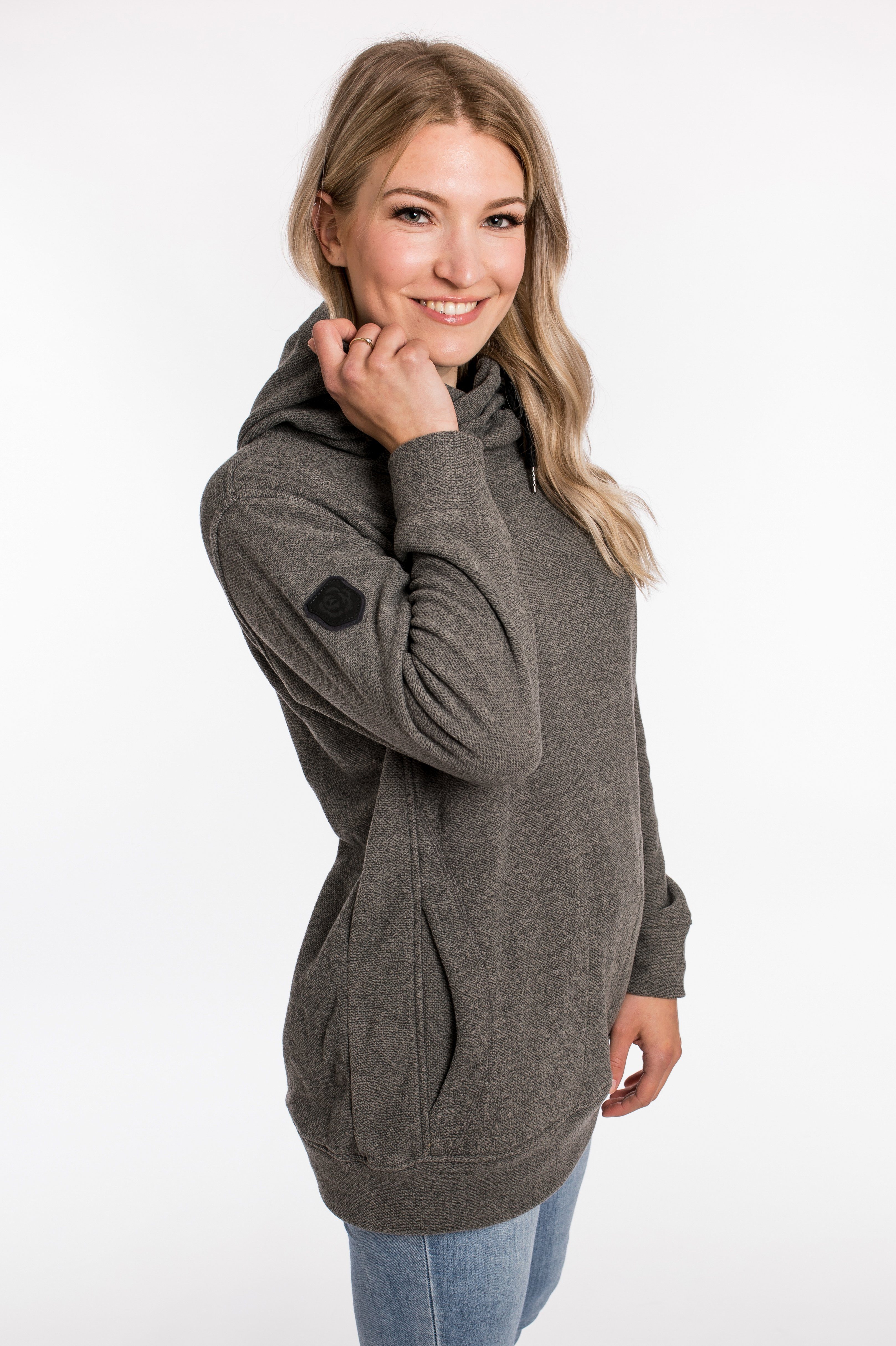 DEPROC Active Kapuzensweatshirt SWEAT ALBERTA WOMEN aus funktionalem Piqué-Fleece