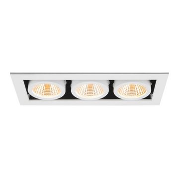 SLV LED Einbauleuchte LED Deckeneinbauleuchte Kadux in Weiß 3x 6,66W 2349lm 3-flammig, keine Angabe, Leuchtmittel enthalten: Ja, fest verbaut, LED, warmweiss, Einbaustrahler, Einbauleuchte