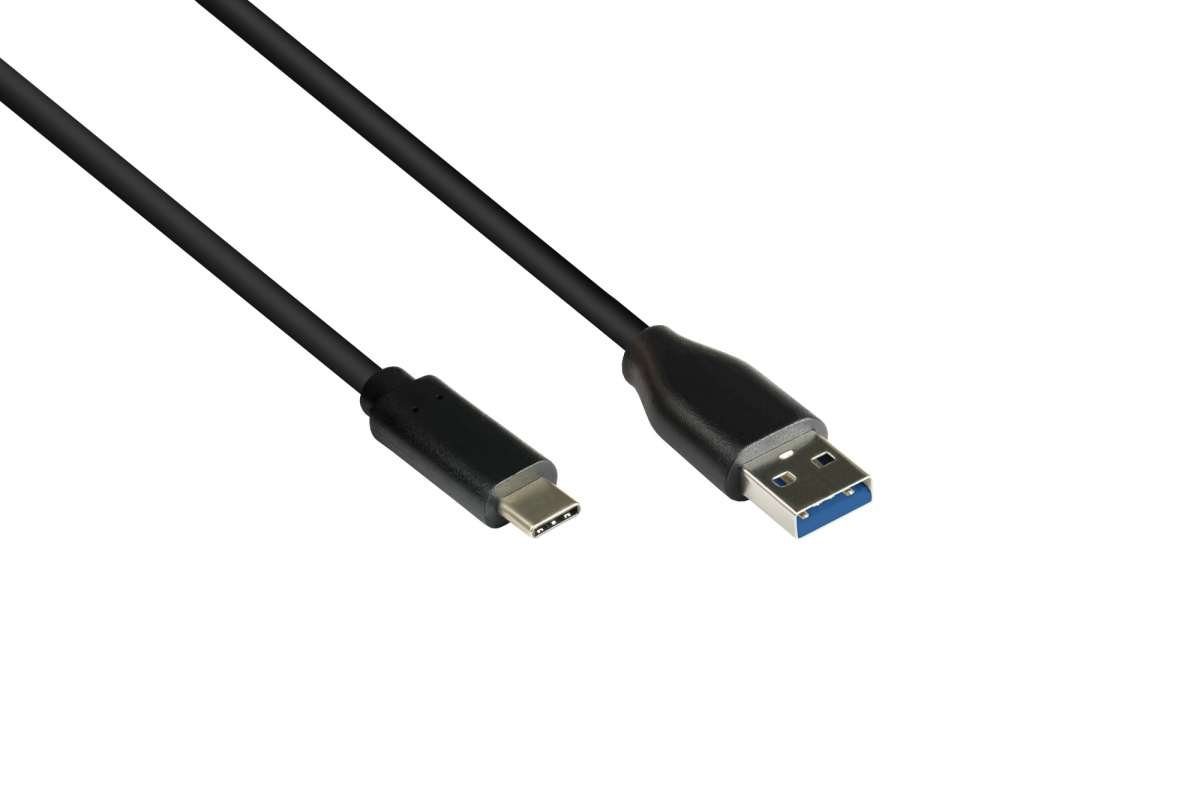 shortix kurzes USB-C-Kabel: USB-A 3.0 auf USB-Typ-C bis zu 5Gbit/s. 30cm.  weiß. USB-Kabel, USB-C, USB 3.0 Typ A (30 cm), kurz, Datenübertragung von  bis zu 5 Gbit/s