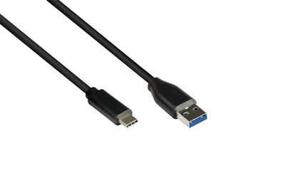 shortix USB-C-Kabel: USB-A 3.0 auf USB-Typ-C bis zu 5Gbit/s. 30cm. weiß. USB-Kabel, USB-C, USB 3.0 Typ A (50 cm), kurz, Datenübertragung von bis zu 5 Gbit/s